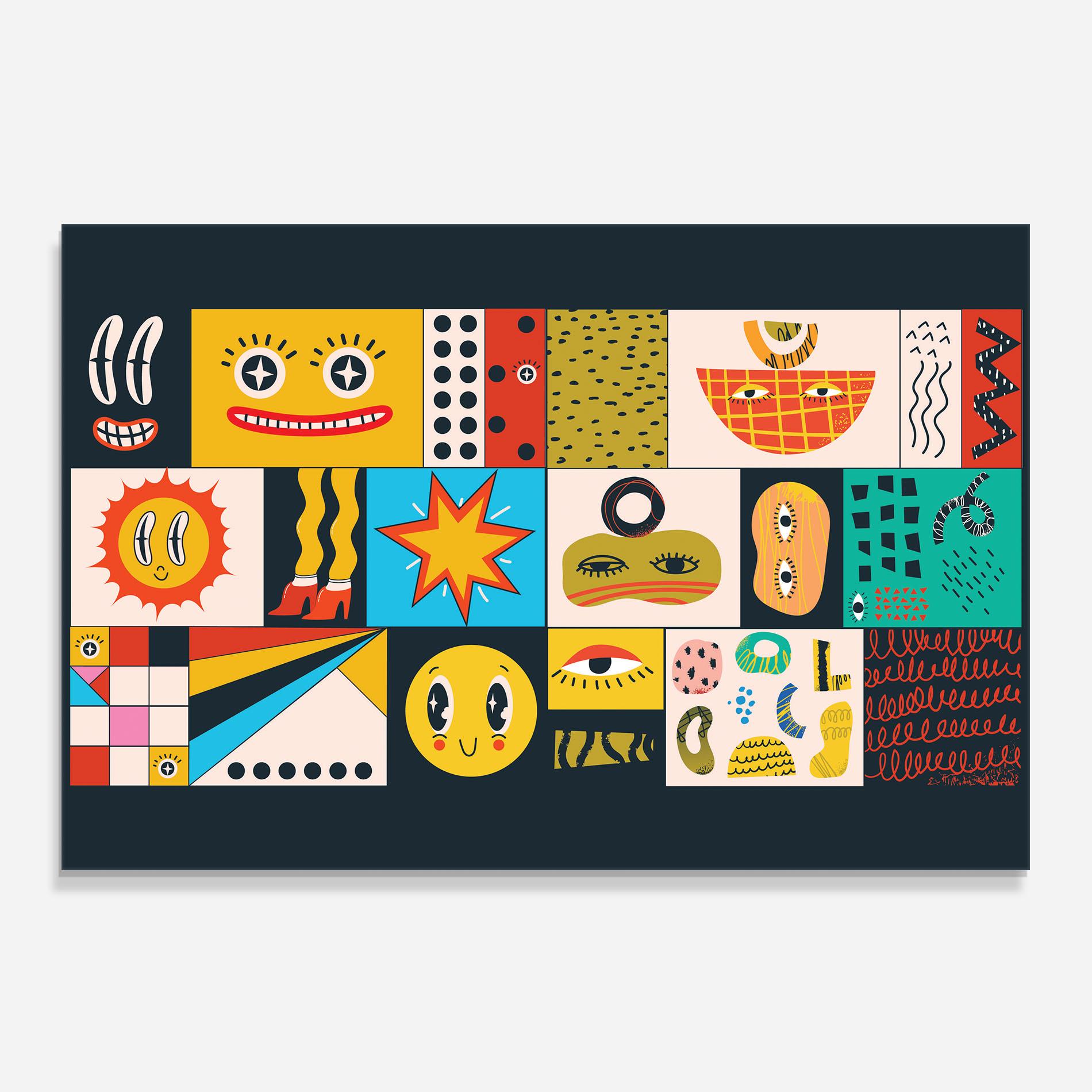 Panou Sticla Bucatarie Cool Eye Shape mockup 0