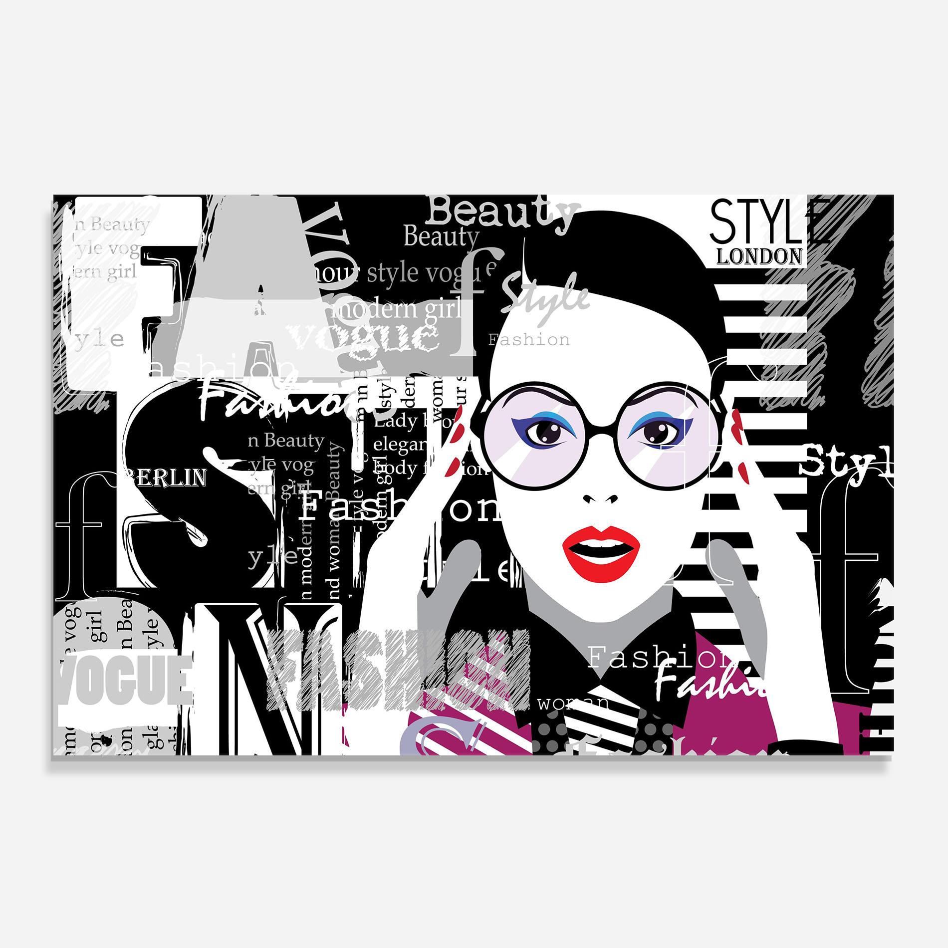 Panou Sticla Bucatarie Fashion Collage mockup 0