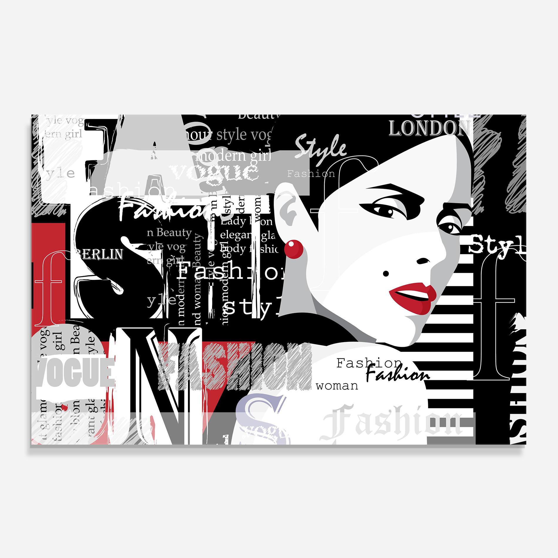 Panou Sticla Bucatarie London Fashion Collage mockup 0