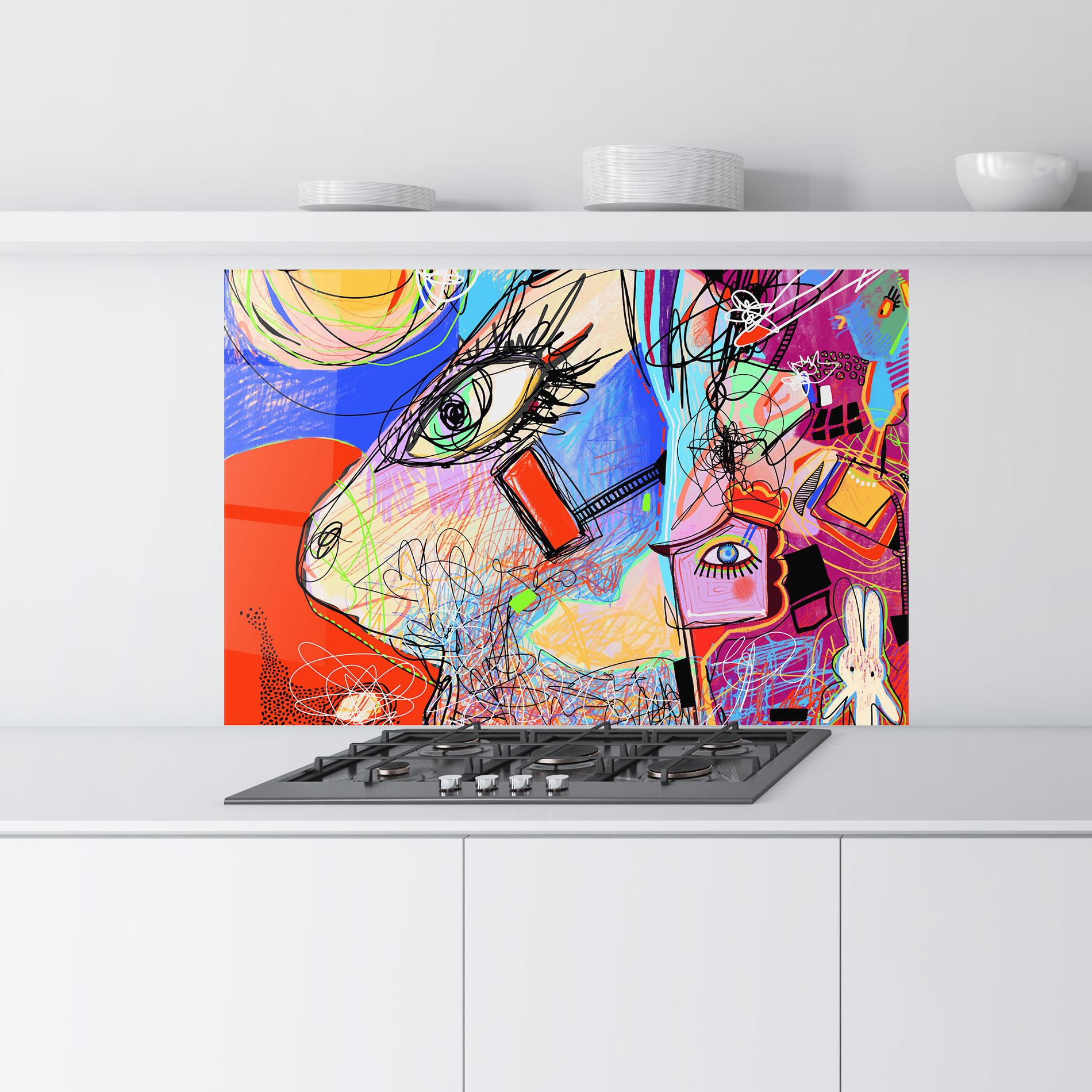 Panou Sticla Bucatarie Animal Eye Art mockup 9