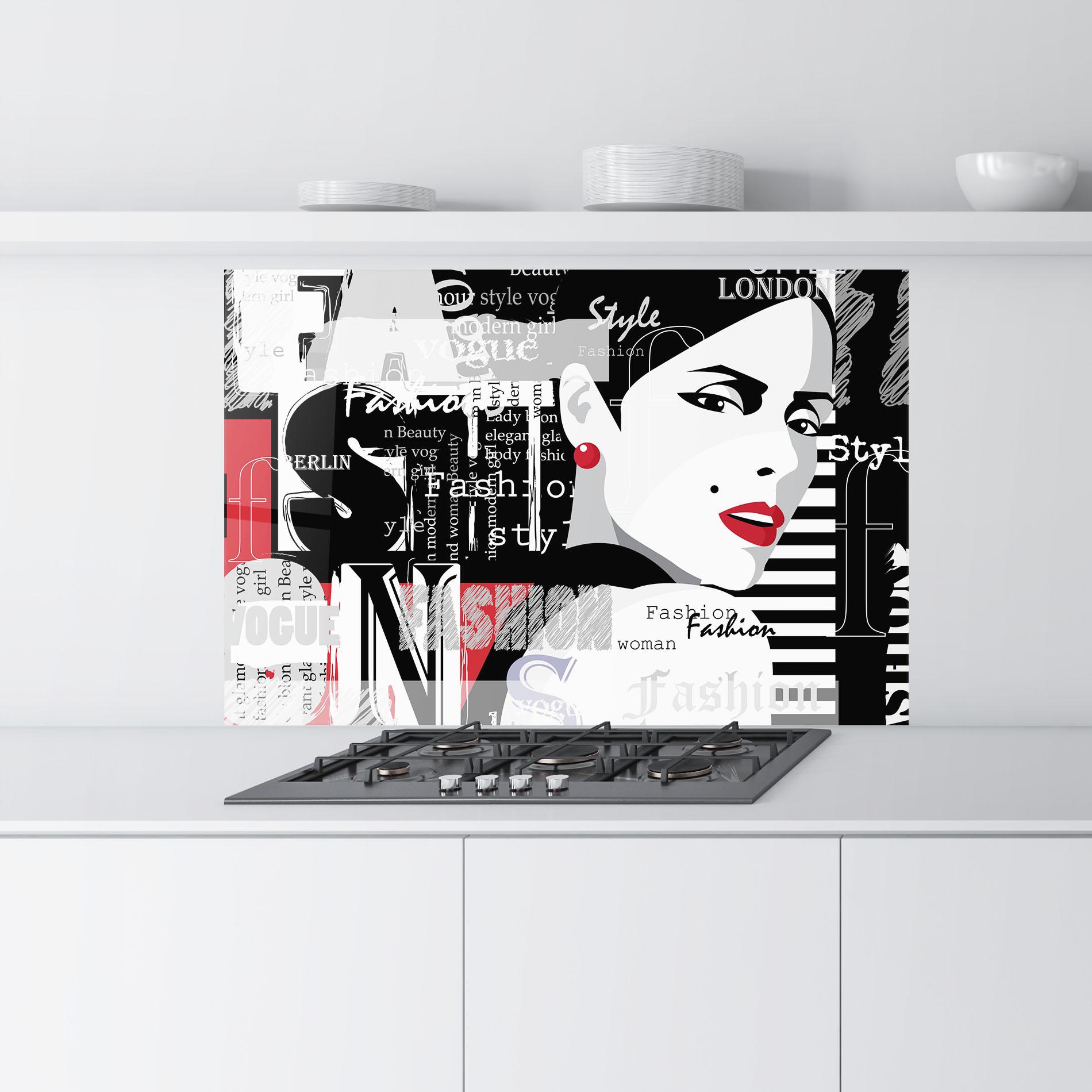 Panou Sticla Bucatarie London Fashion Collage mockup 9