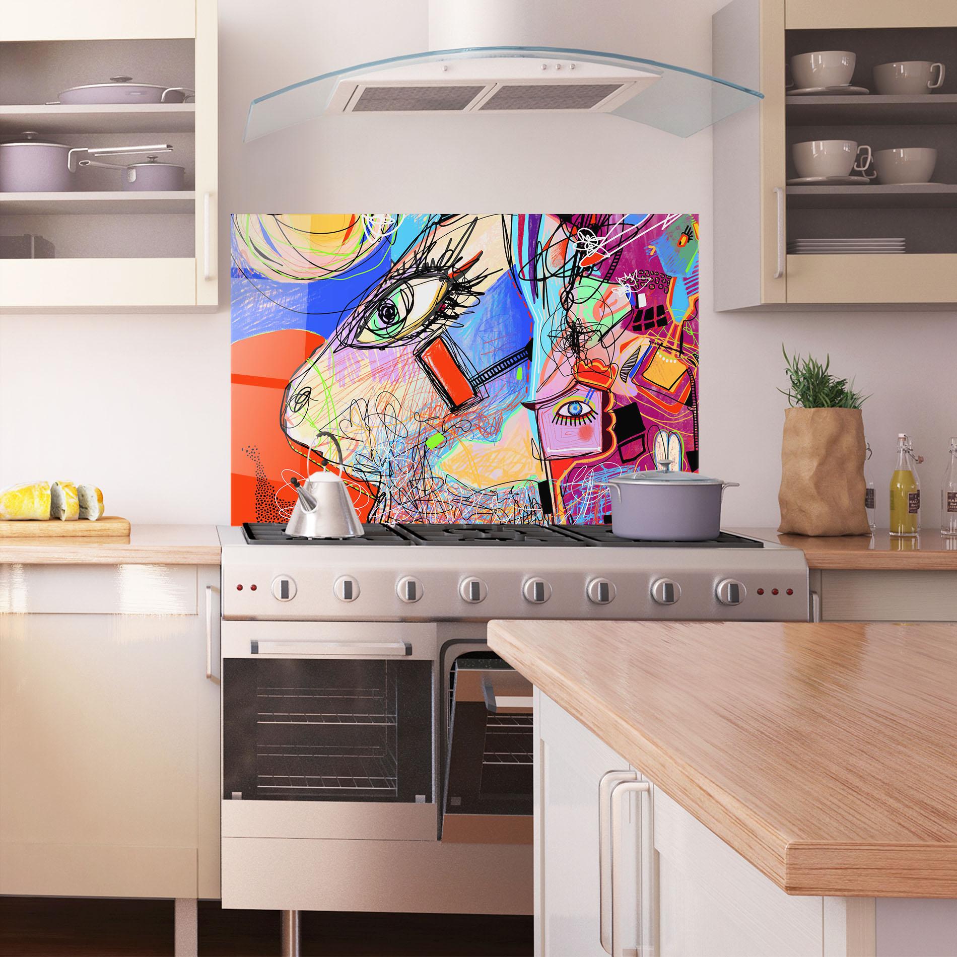 Panou Sticla Bucatarie Animal Eye Art mockup 1