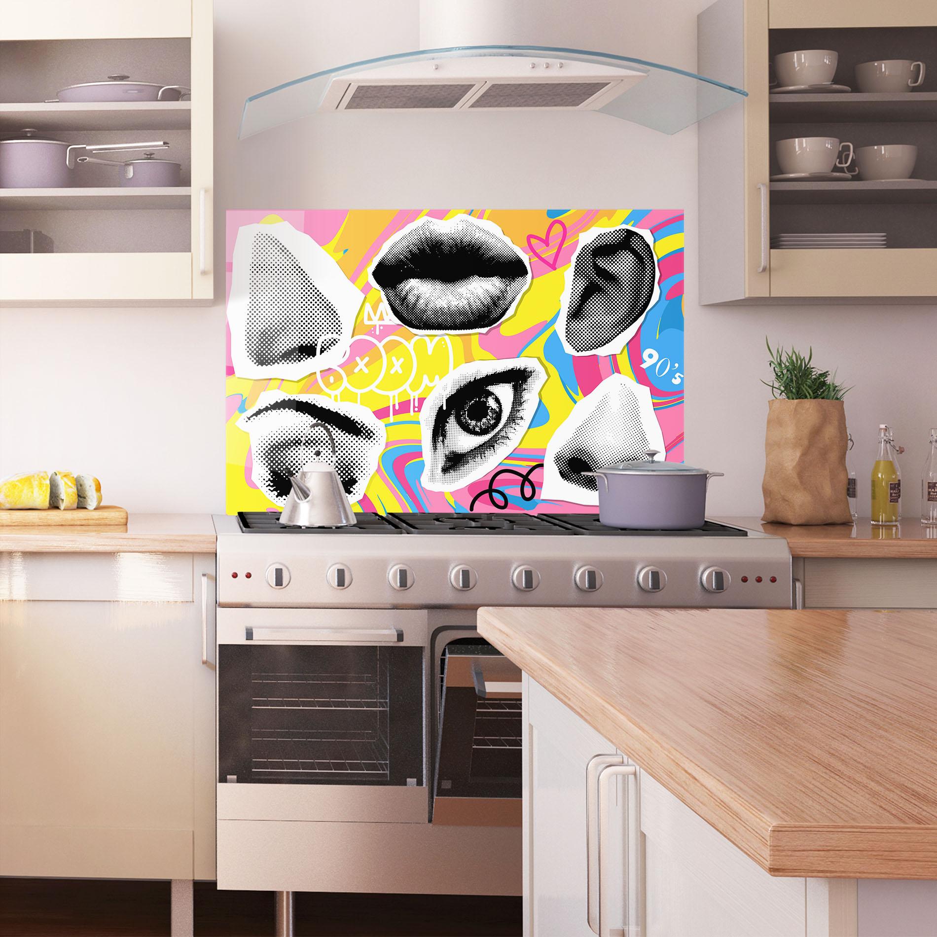 Panou Sticla Bucatarie Boom 90s mockup 1