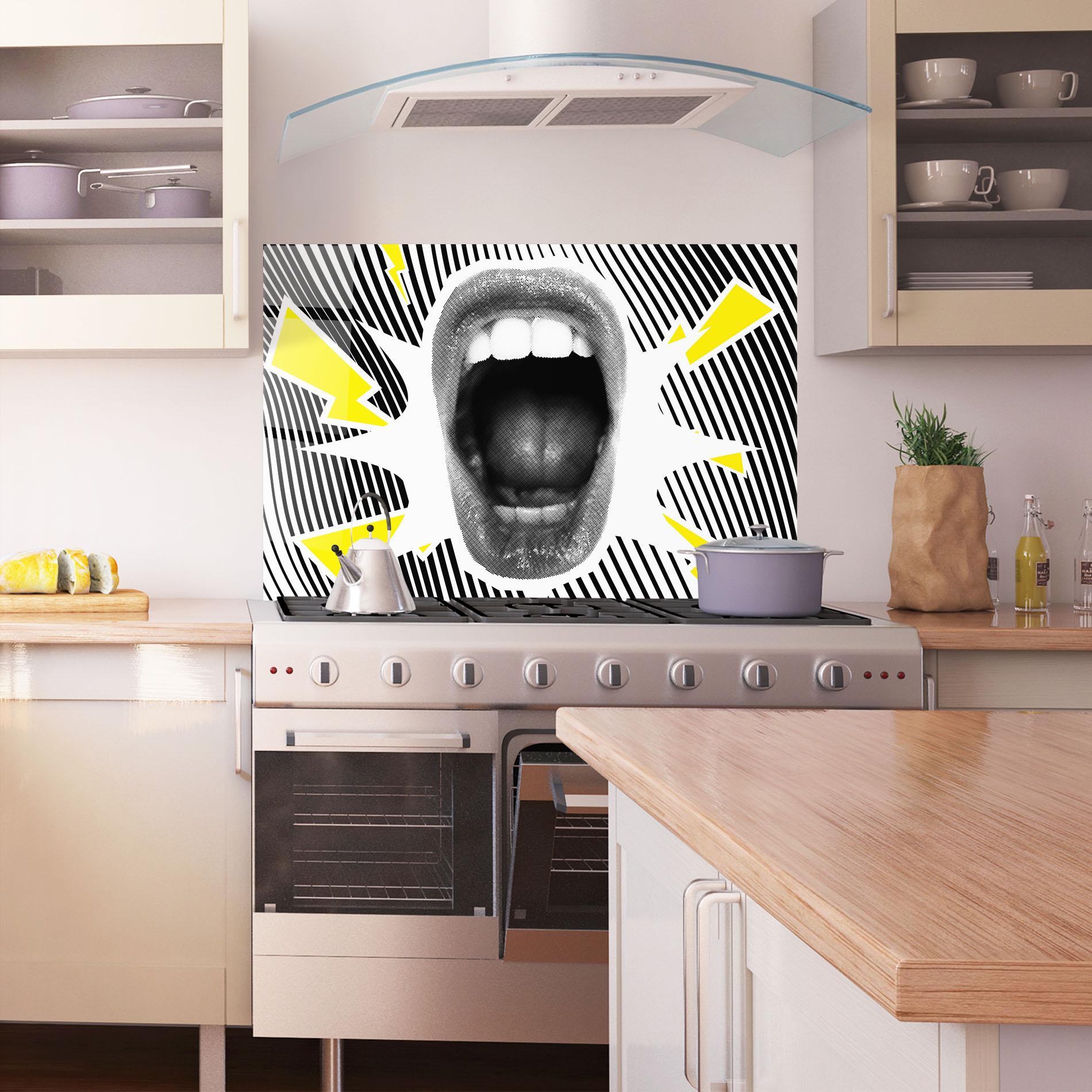 Panou Sticla Bucatarie Lightning Mouth mockup 1