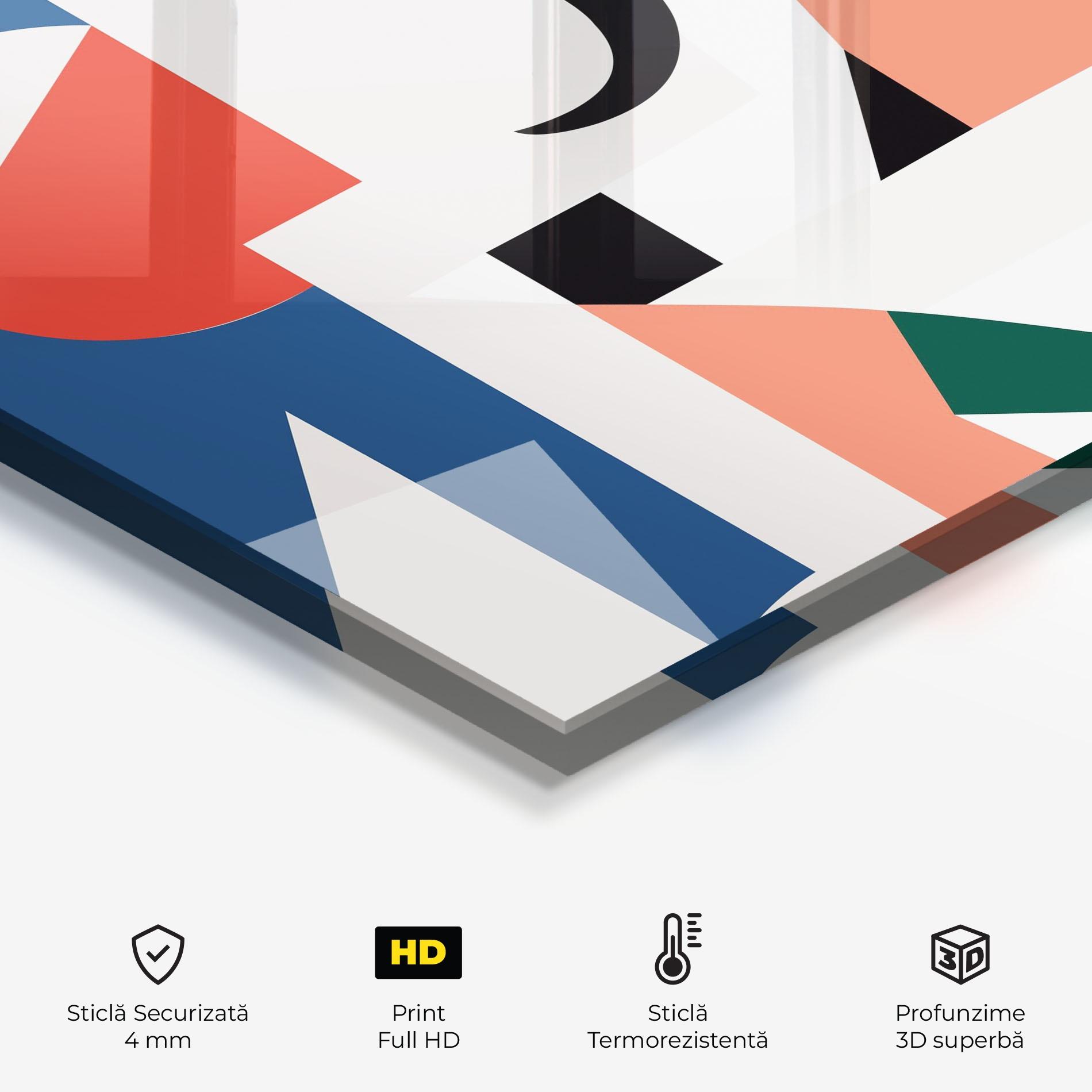 Panou Sticla Bucatarie Abstract Talk mockup 2