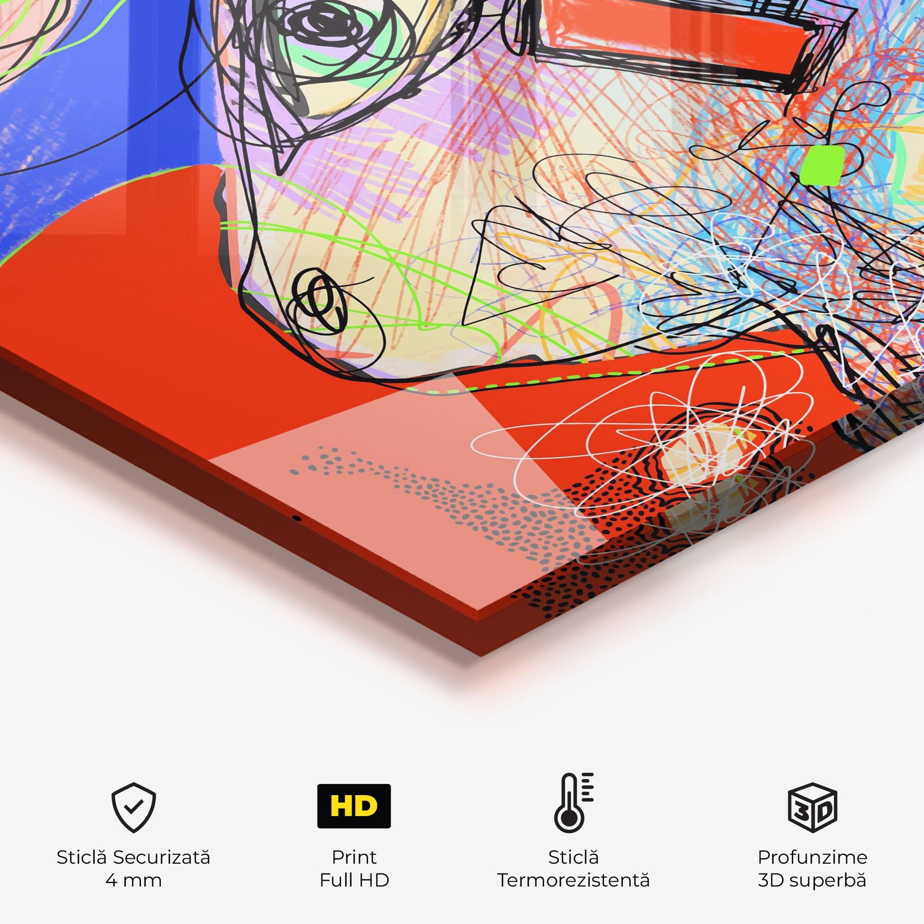 Panou Sticla Bucatarie Animal Eye Art mockup 2