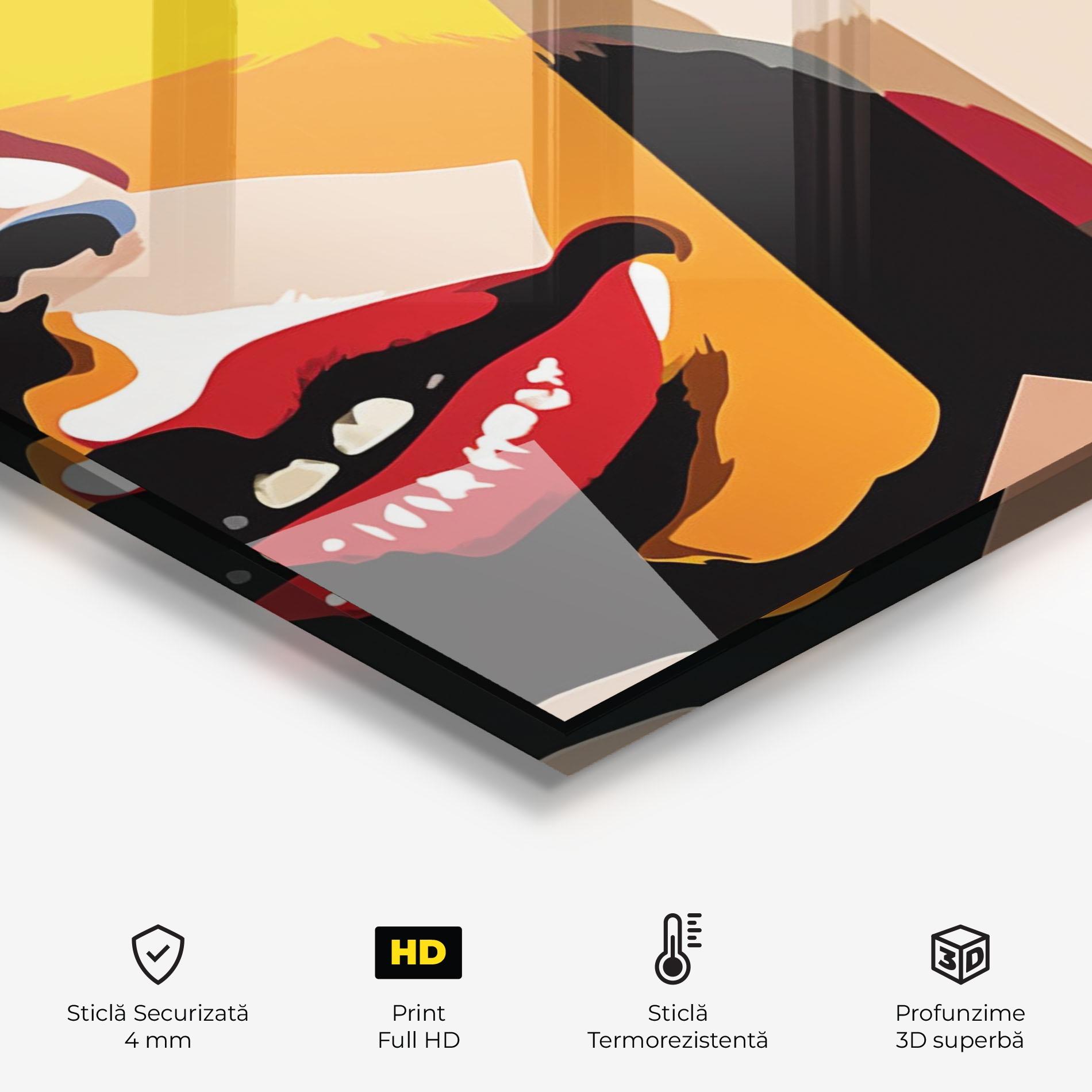 Panou Sticla Bucatarie Beauty Woman Art mockup 2