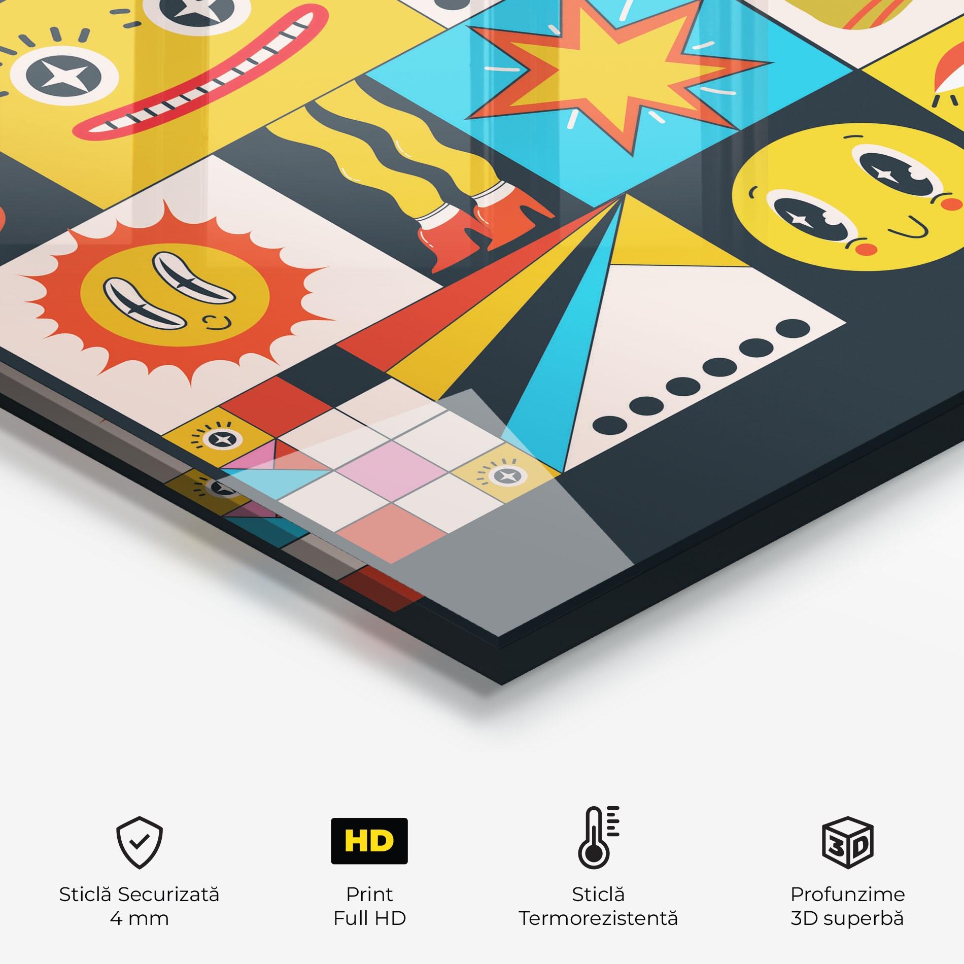 Panou Sticla Bucatarie Cool Eye Shape mockup 2