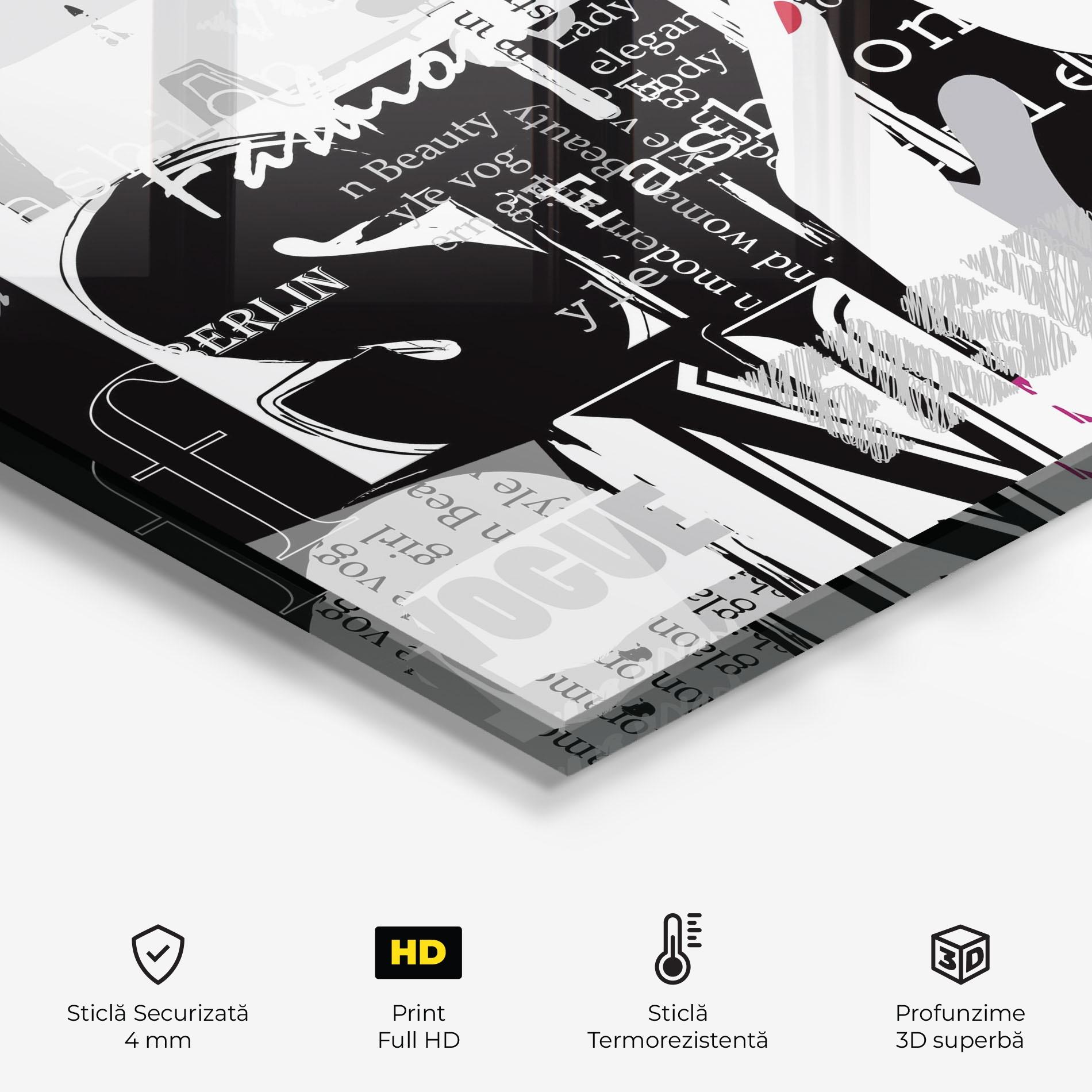 Panou Sticla Bucatarie Fashion Collage mockup 2