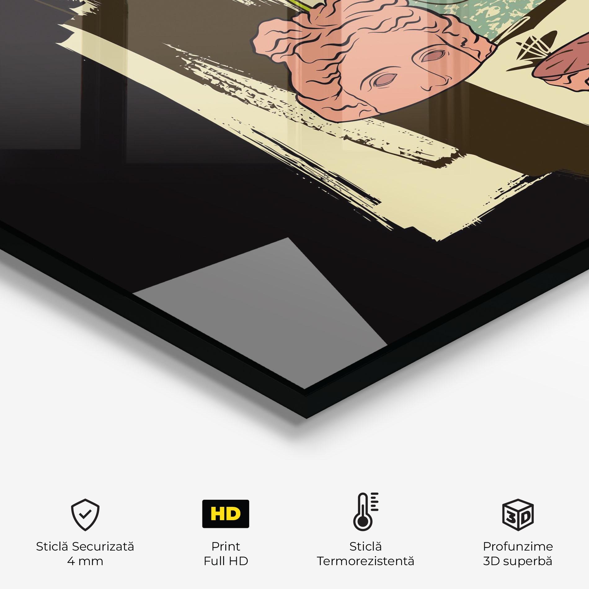 Panou Sticla Bucatarie Statue Fruit mockup 2