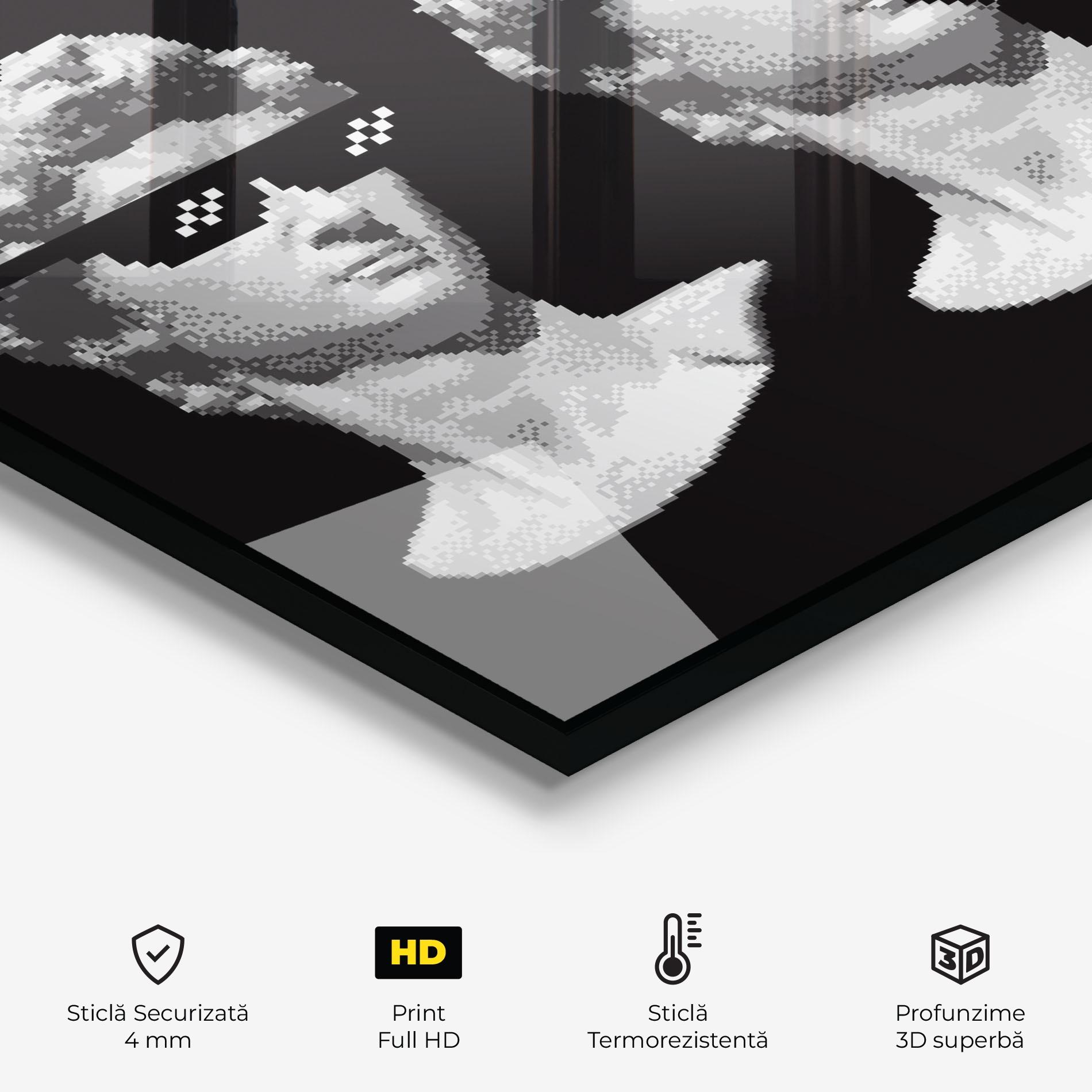 Panou Sticla Bucatarie Statue Smoking mockup 2