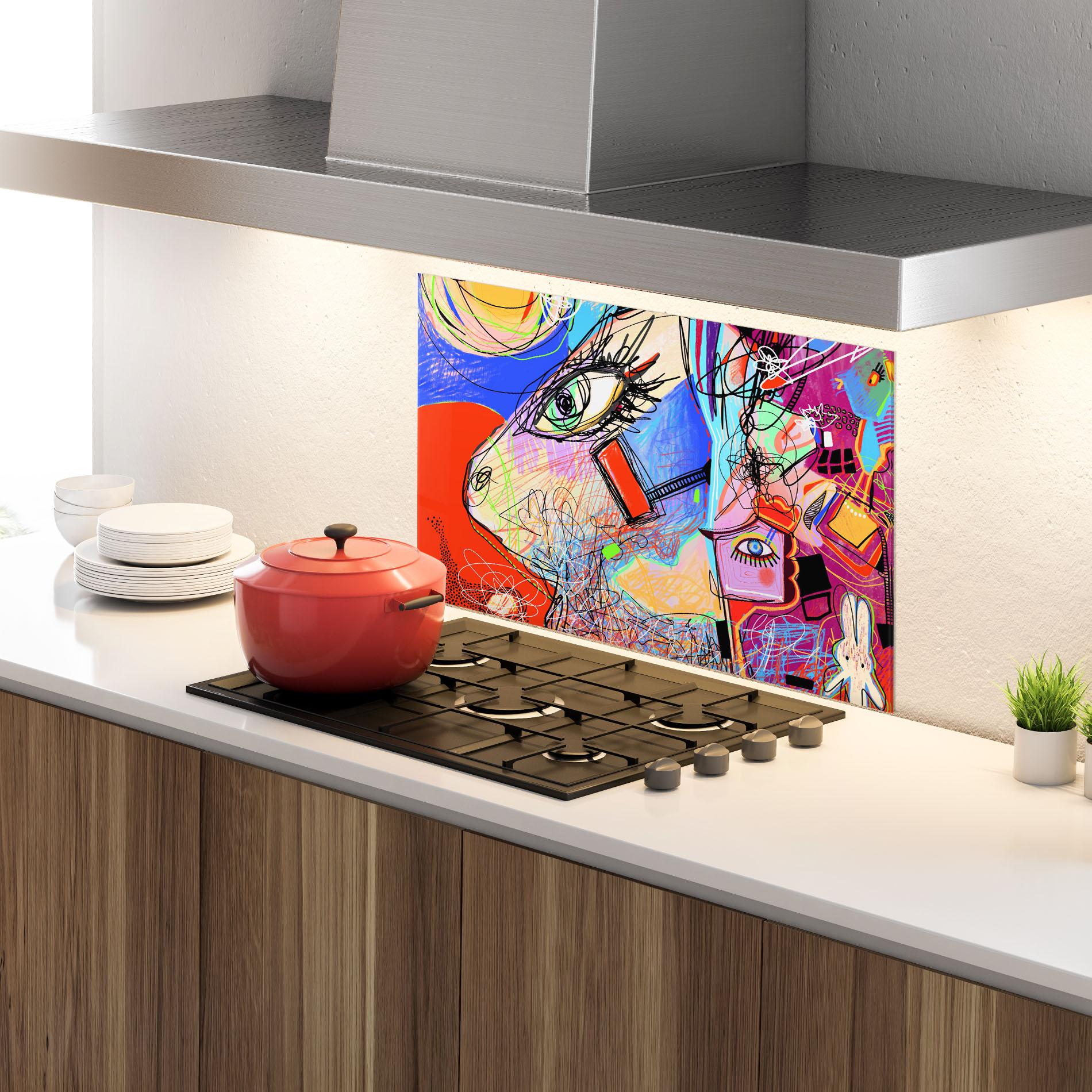 Panou Sticla Bucatarie Animal Eye Art mockup 4