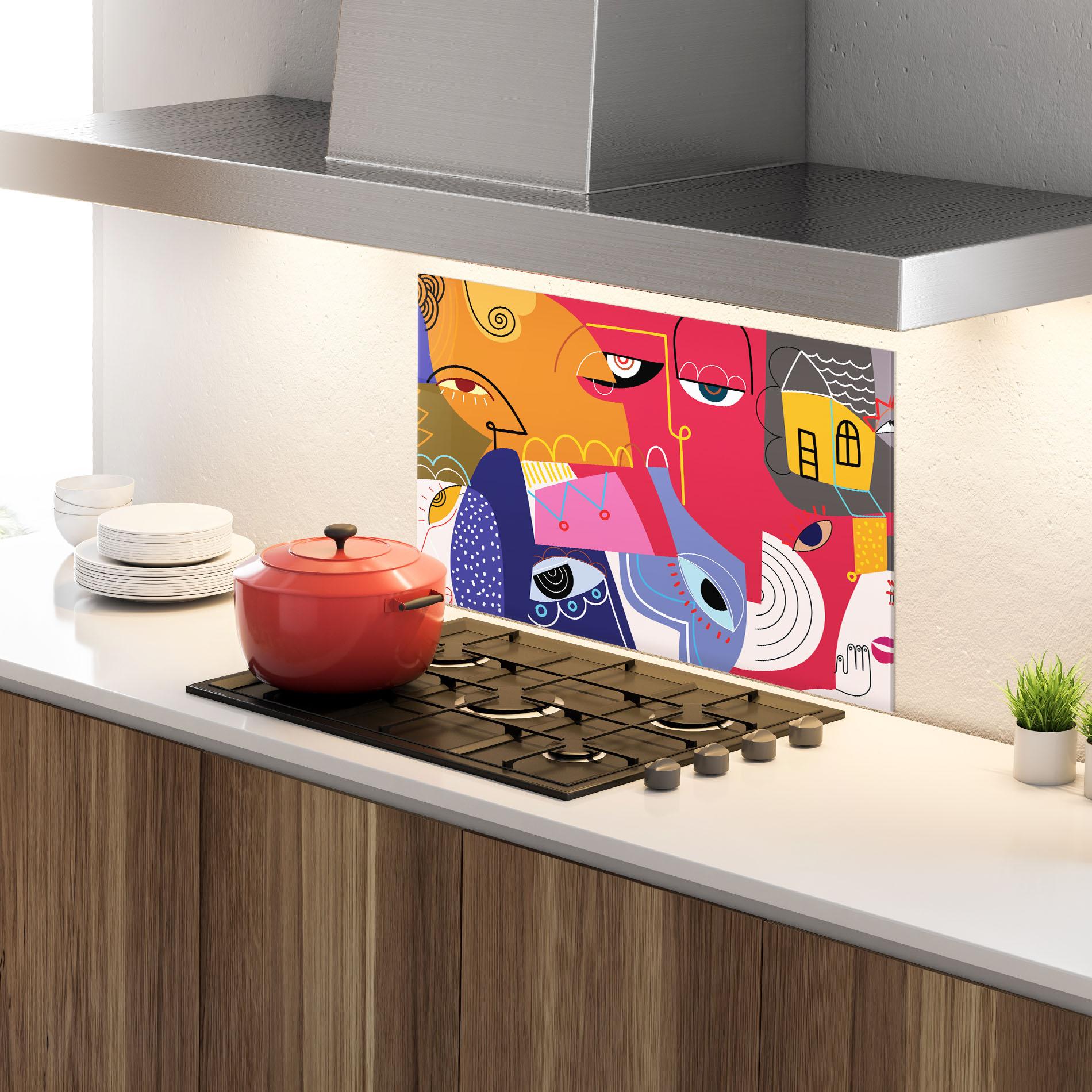 Panou Sticla Bucatarie Line Eye Family mockup 4