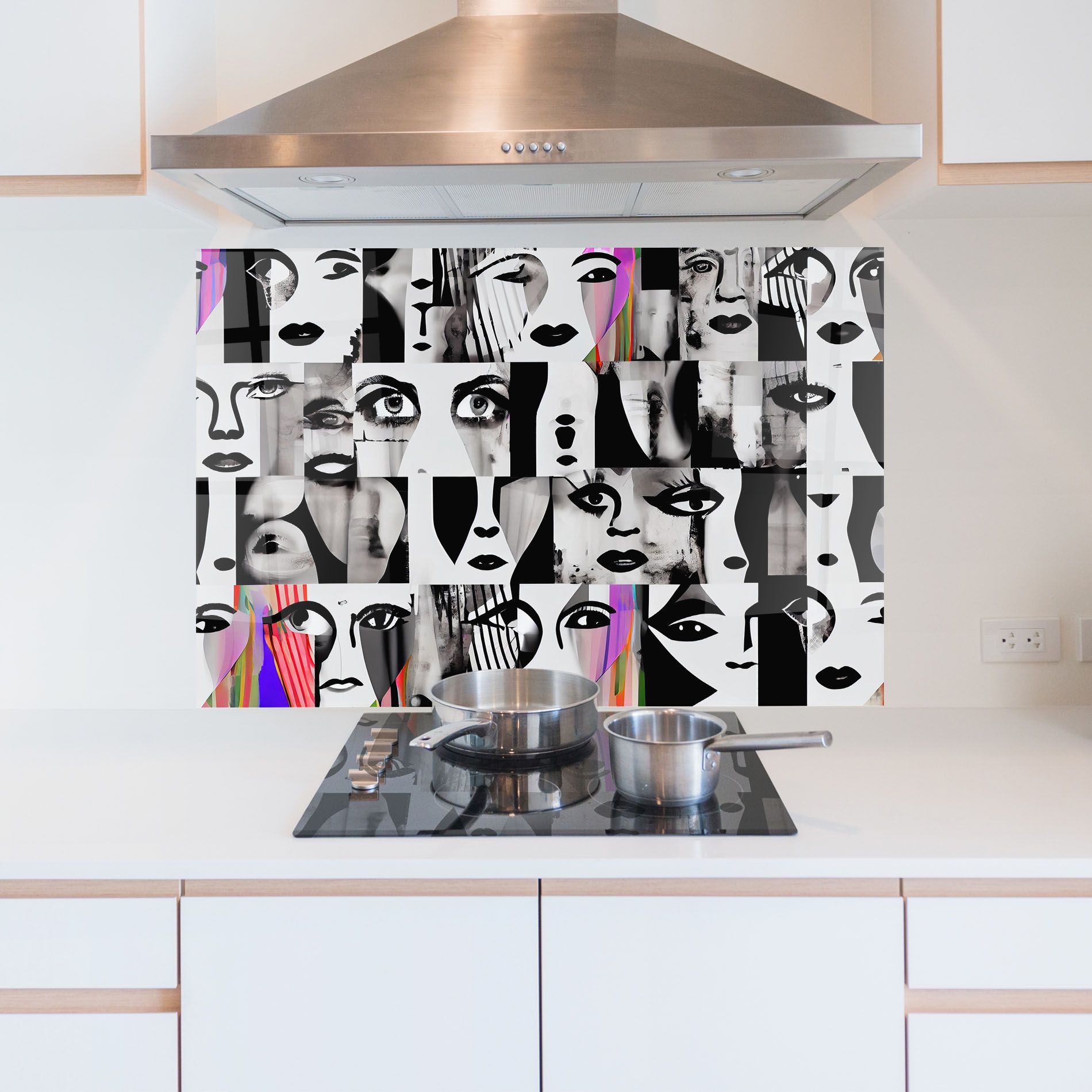 Black White Face mockup 5