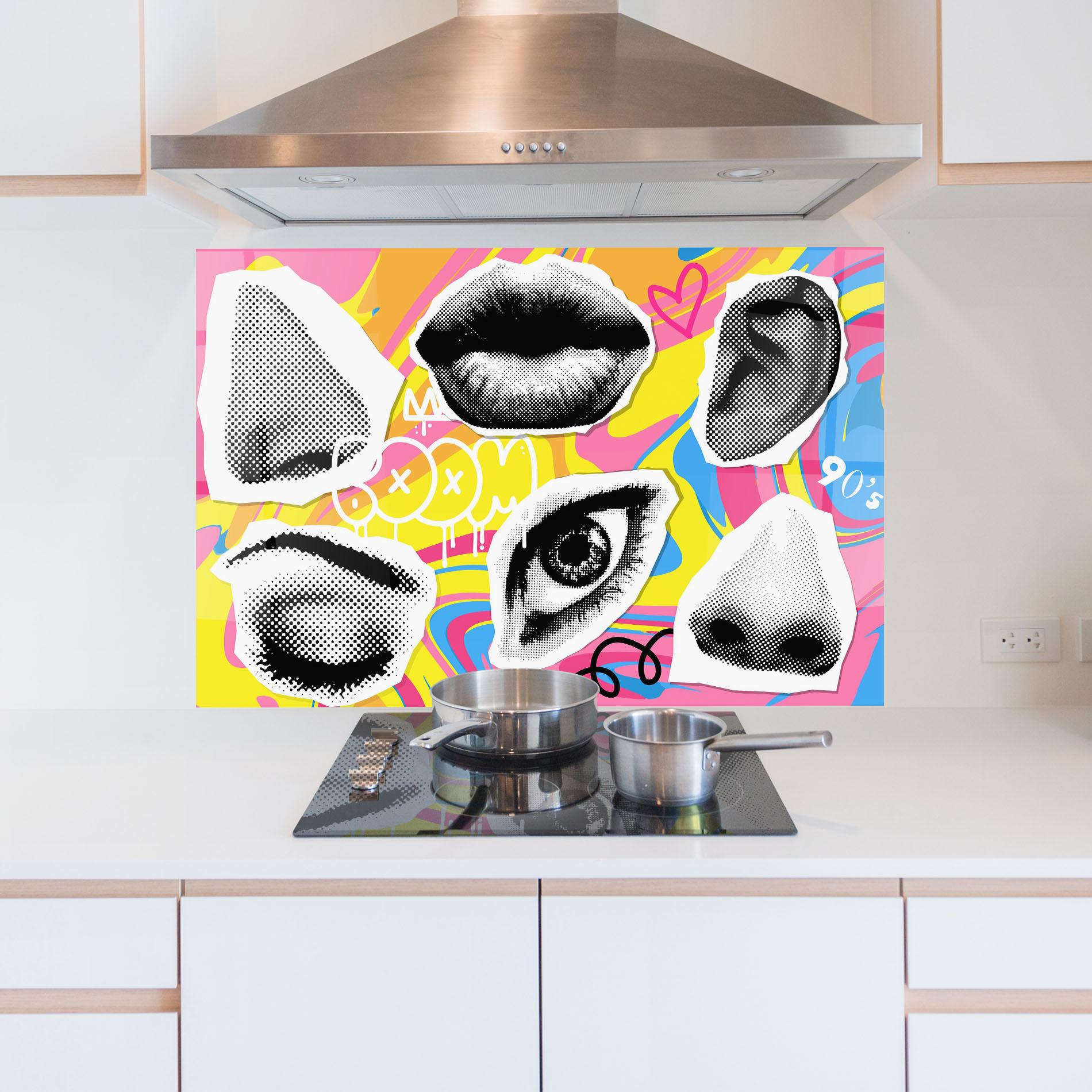 Panou Sticla Bucatarie Boom 90s mockup 5