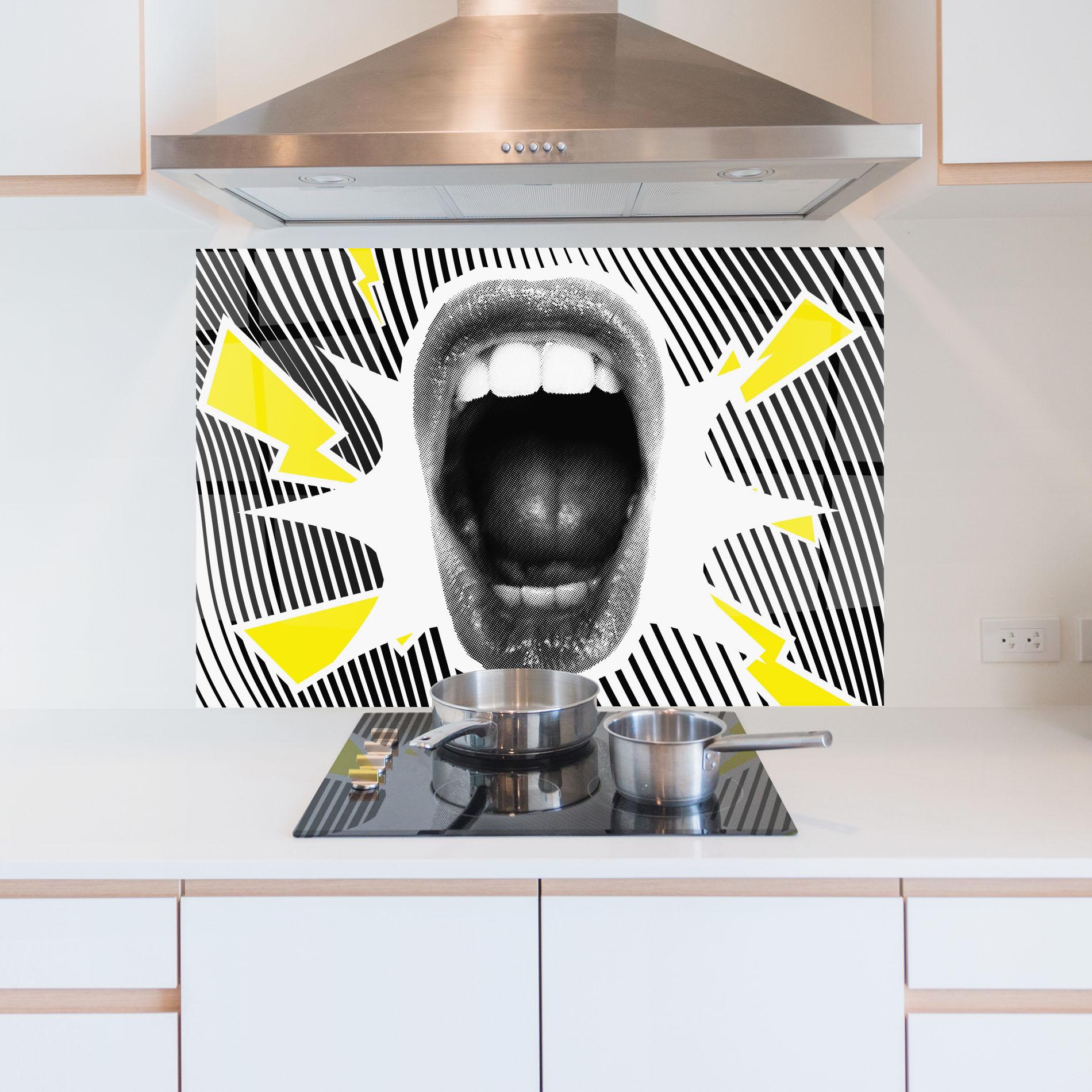 Panou Sticla Bucatarie Lightning Mouth mockup 5