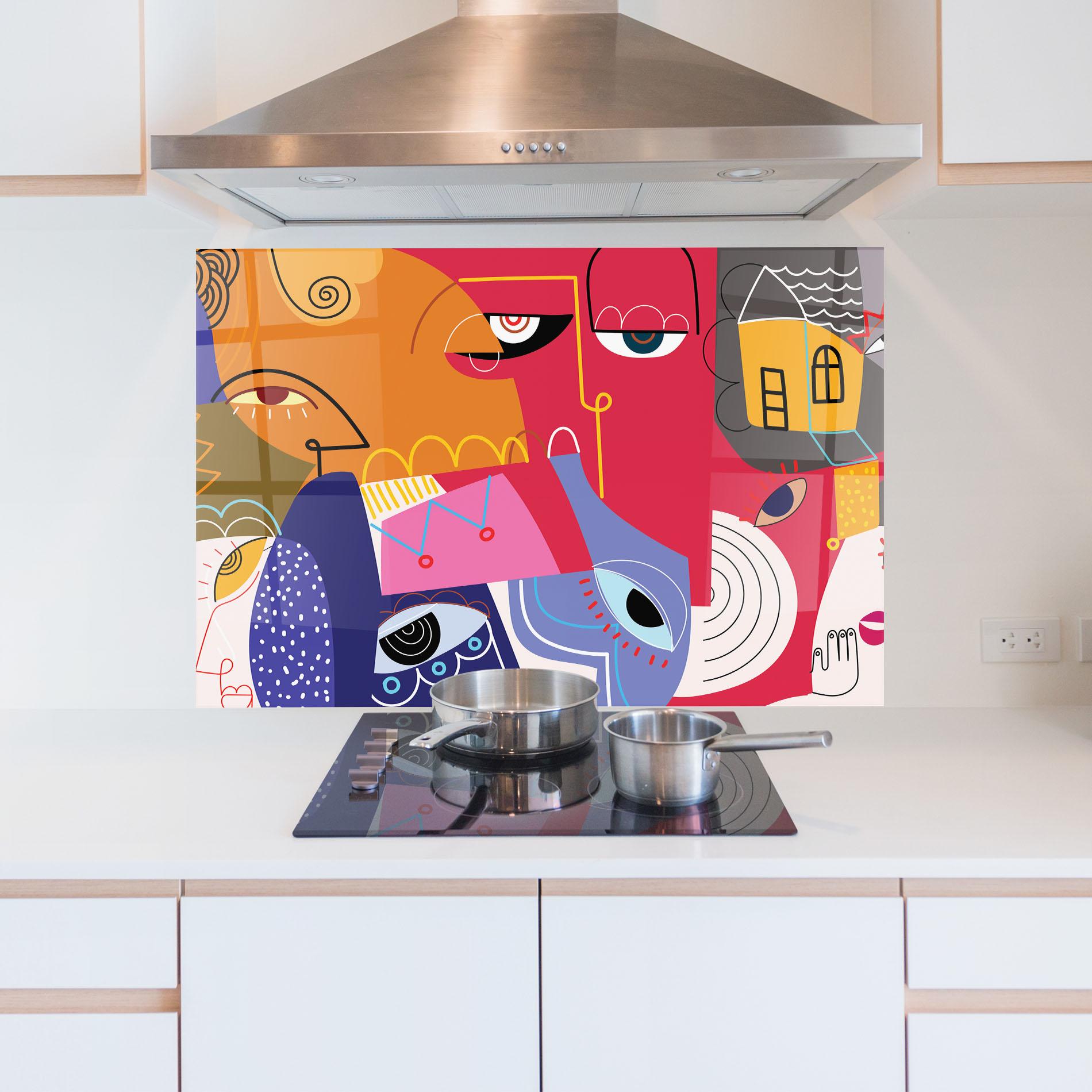 Panou Sticla Bucatarie Line Eye Family mockup 5