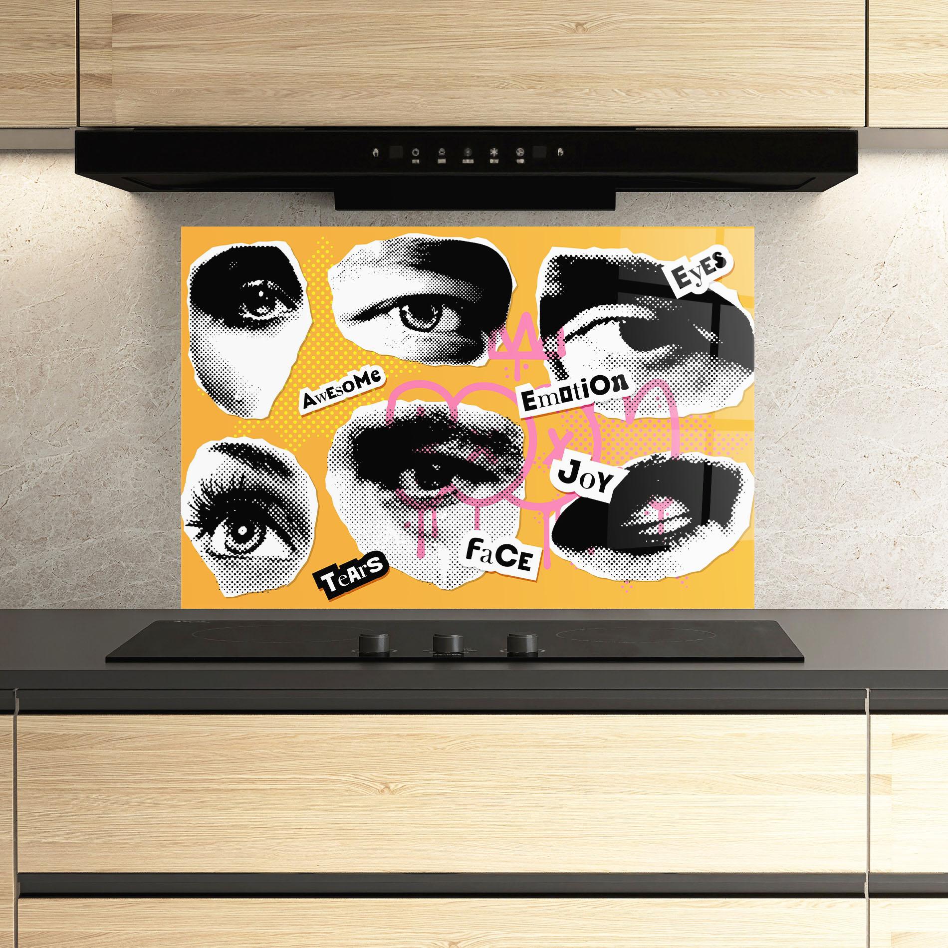 Panou Sticla Bucatarie Awesome Emotions mockup 3