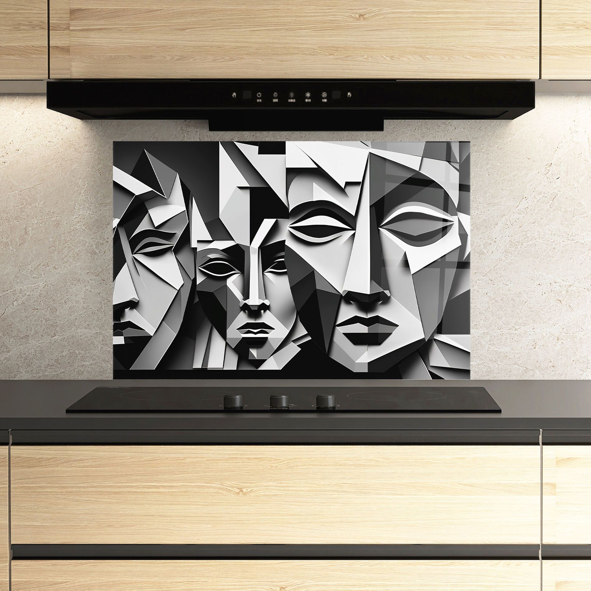 Grey Faces Collage mockup 3