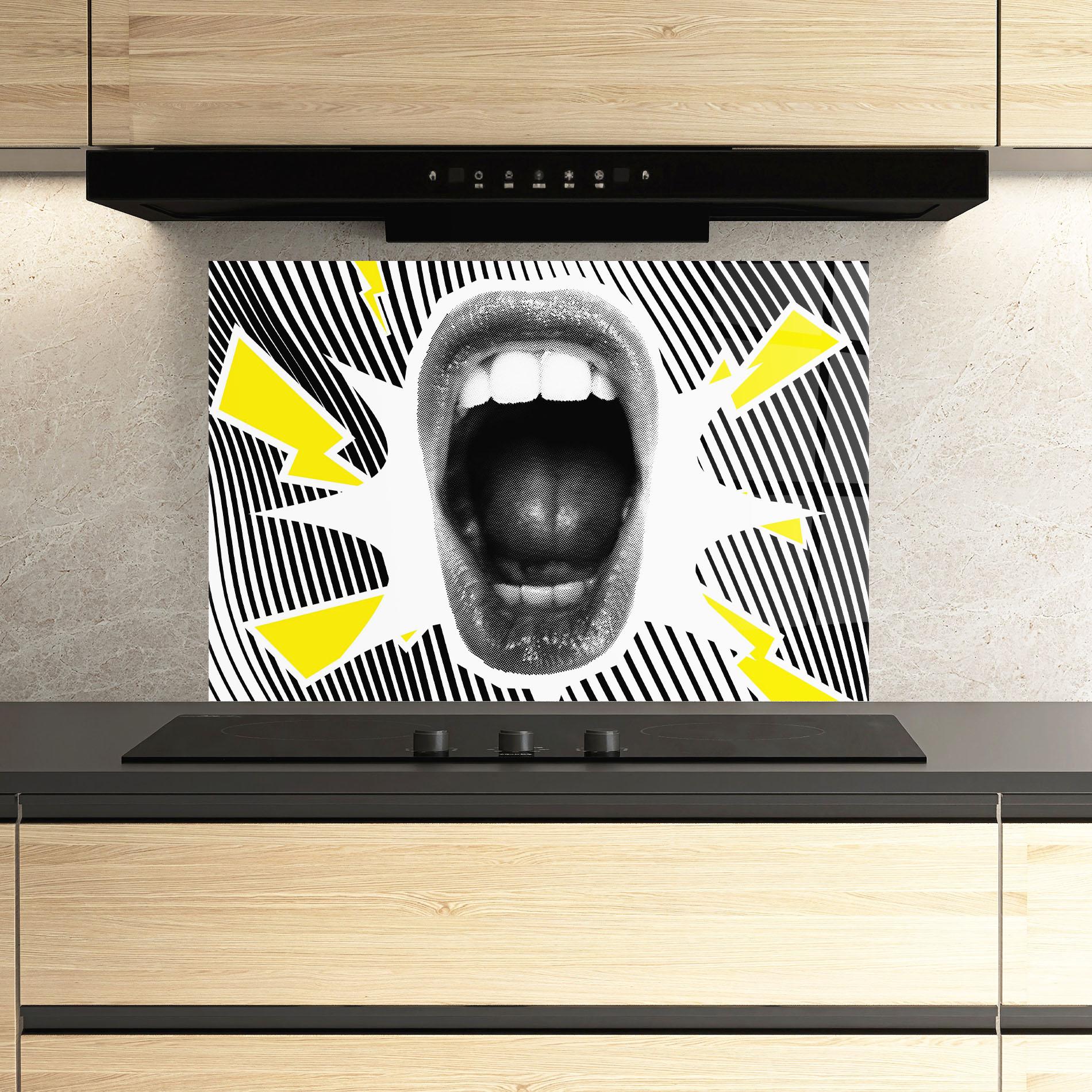 Panou Sticla Bucatarie Lightning Mouth mockup 3