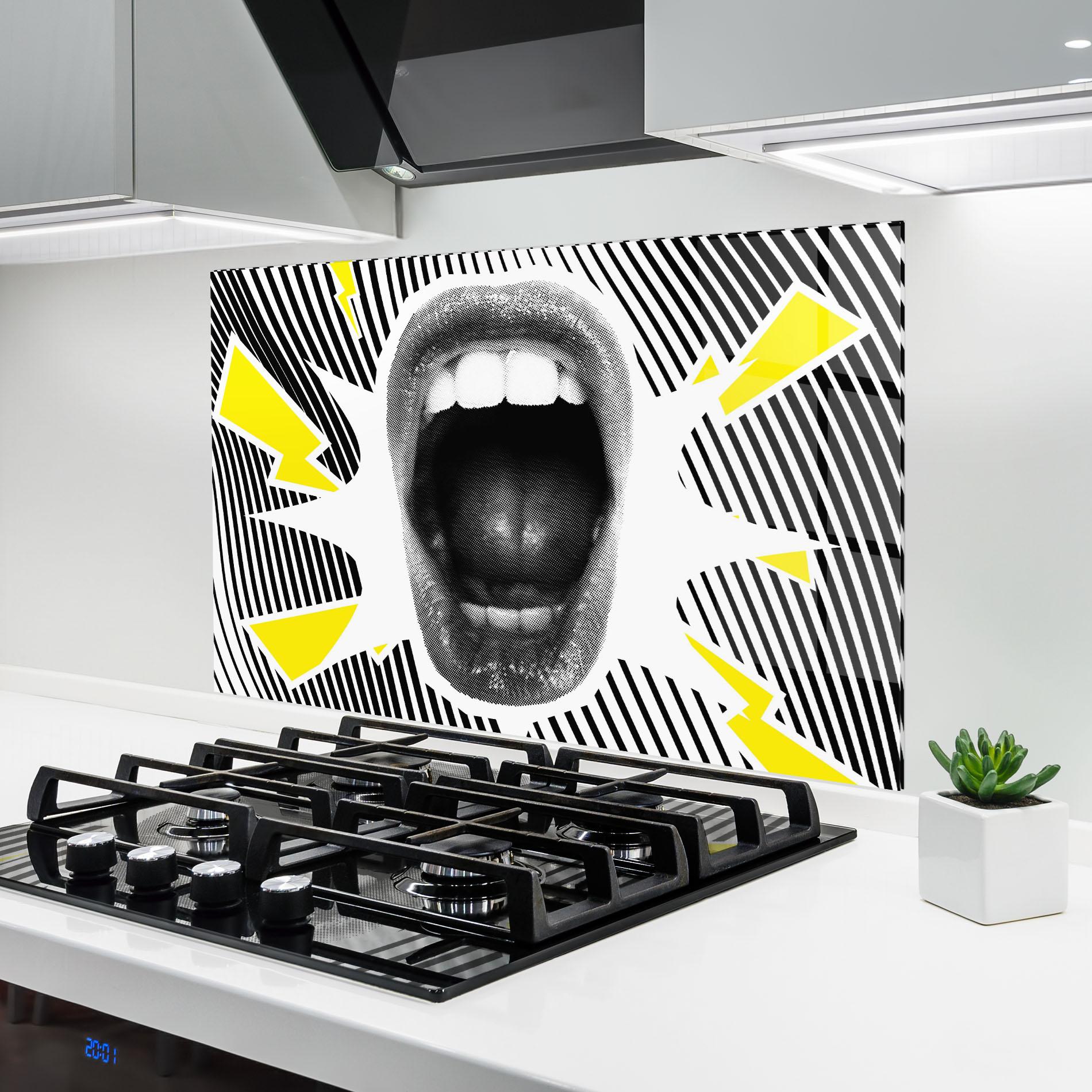 Panou Sticla Bucatarie Lightning Mouth mockup 6