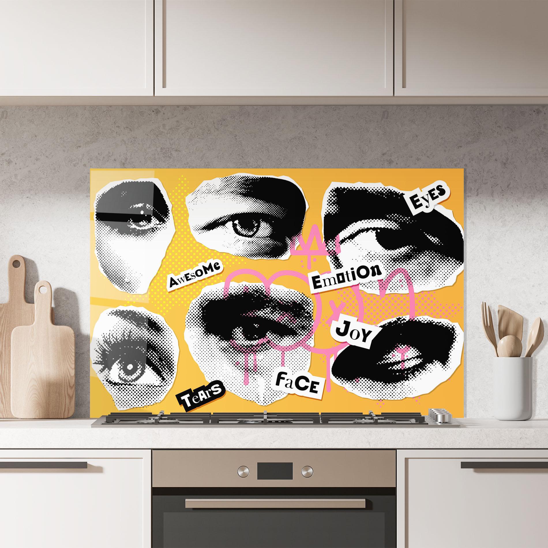 Panou Sticla Bucatarie Awesome Emotions mockup 7