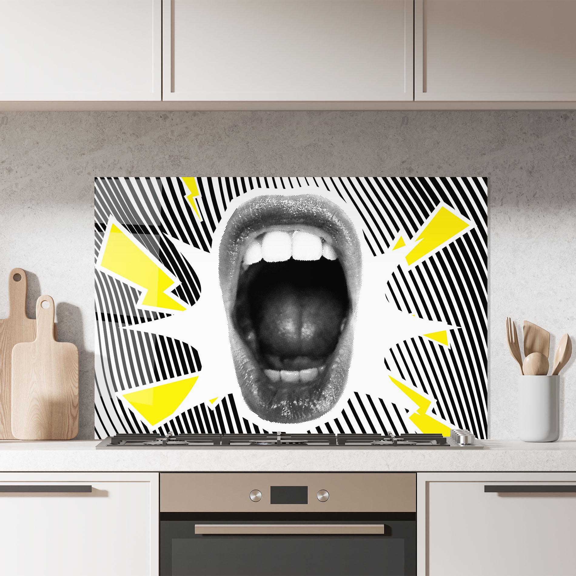 Panou Sticla Bucatarie Lightning Mouth mockup 7