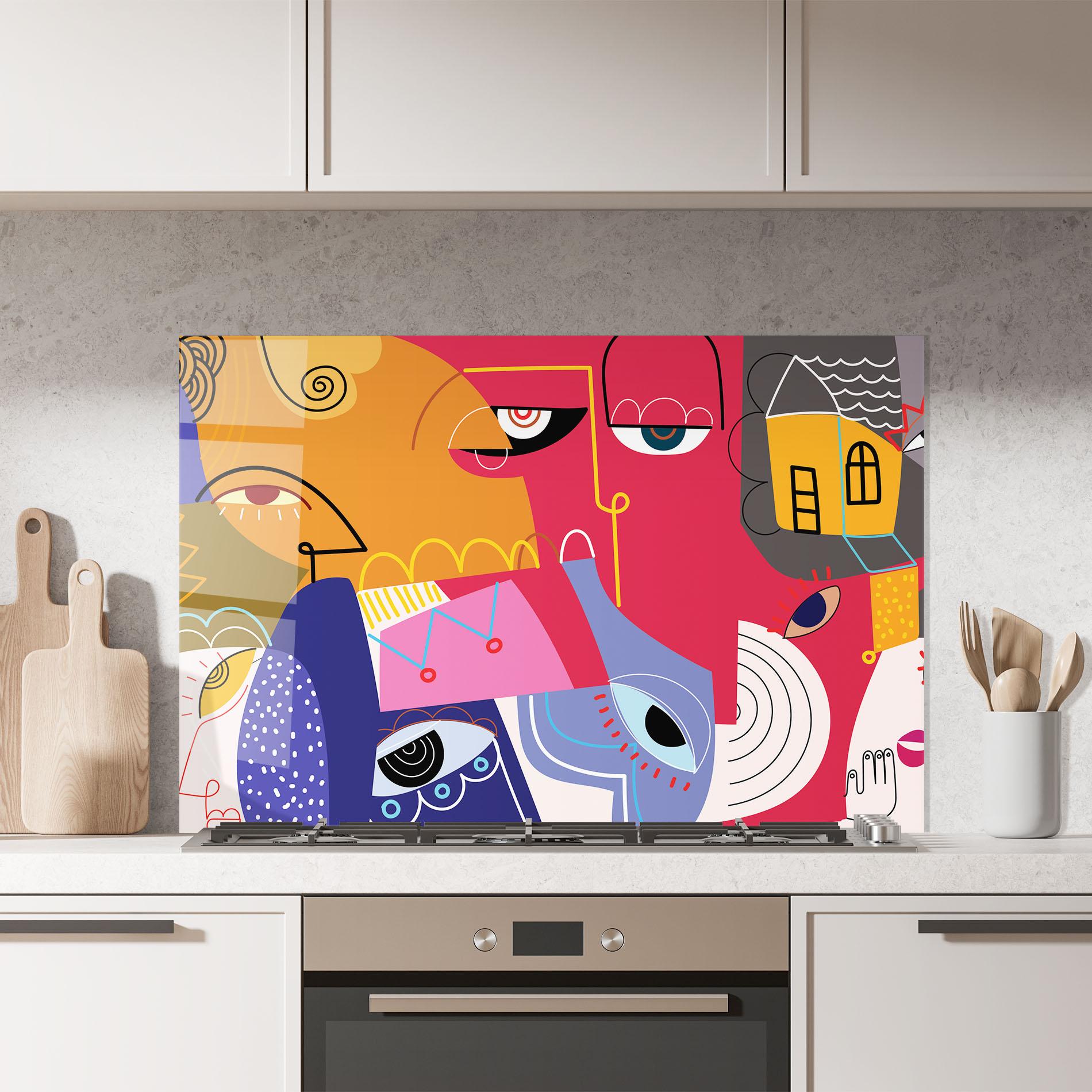 Panou Sticla Bucatarie Line Eye Family mockup 7