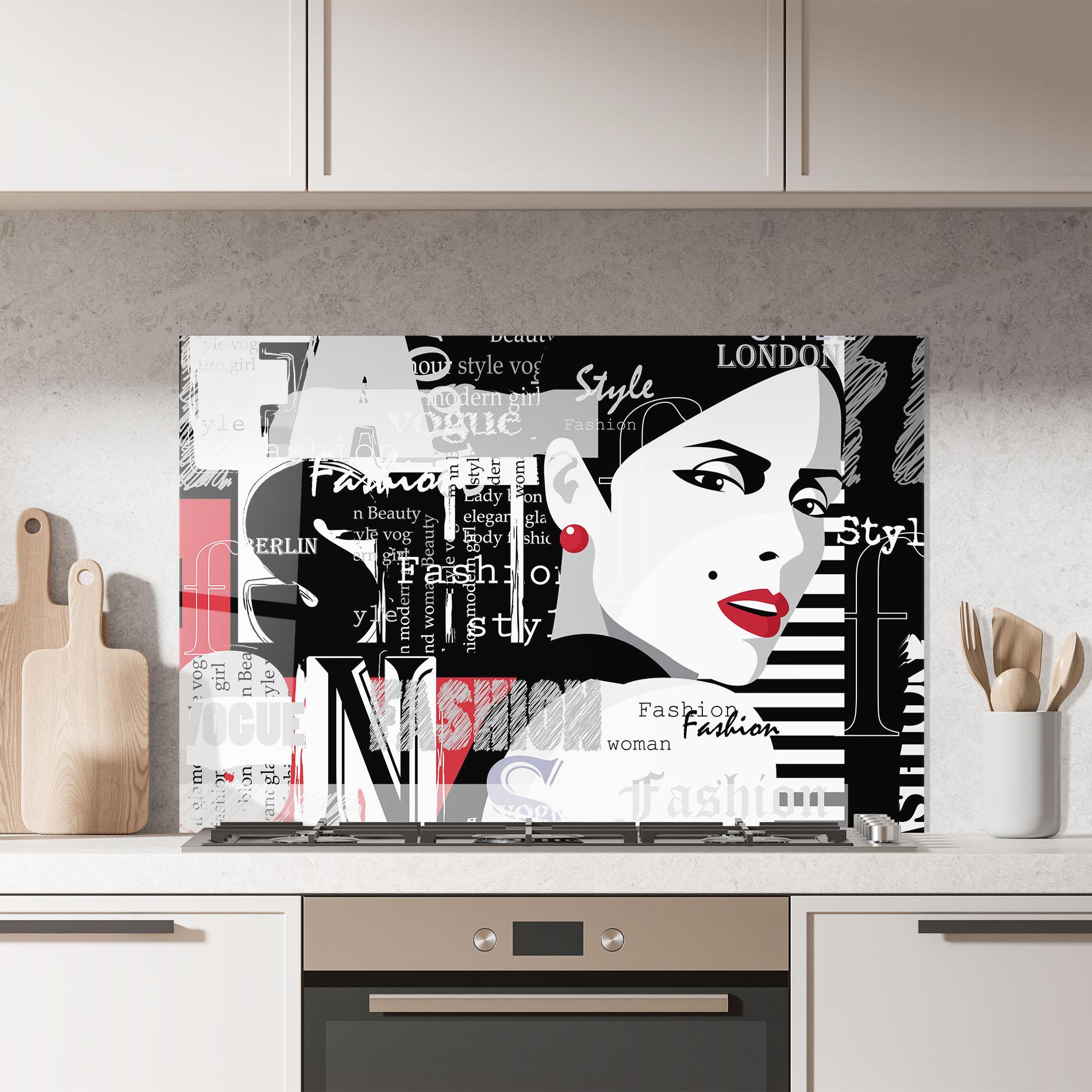 Panou Sticla Bucatarie London Fashion Collage mockup 7