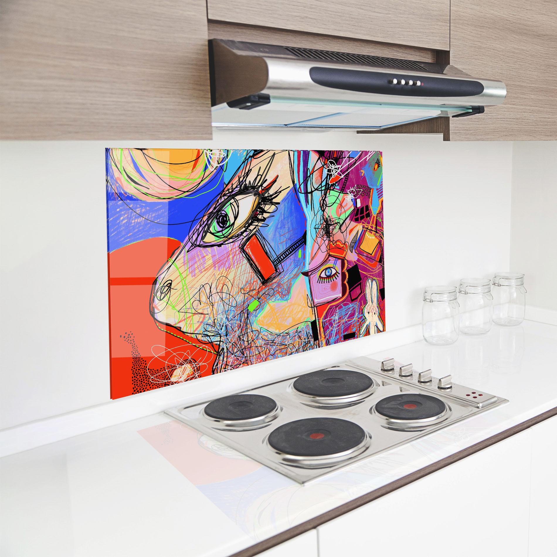 Panou Sticla Bucatarie Animal Eye Art mockup 8