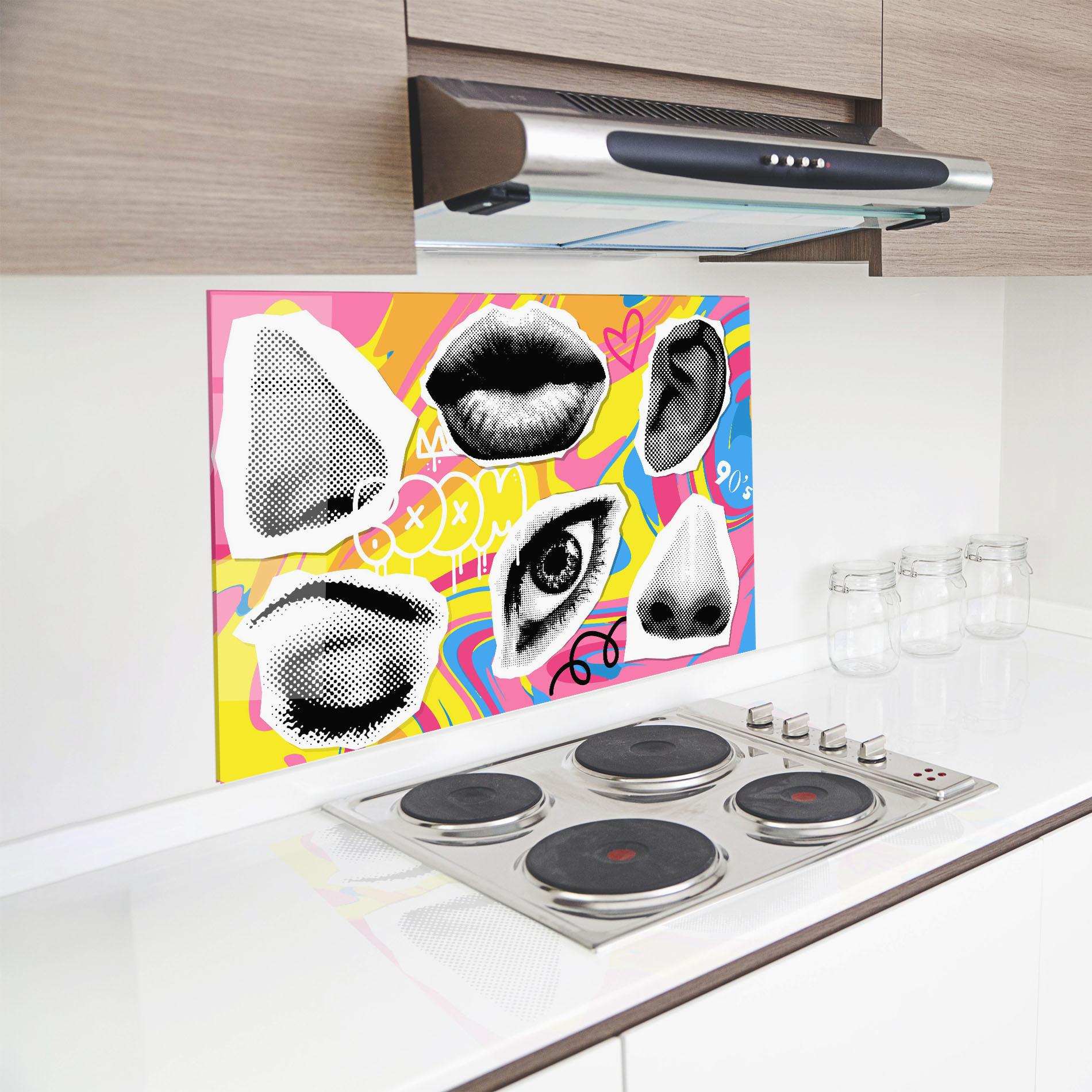 Panou Sticla Bucatarie Boom 90s mockup 8