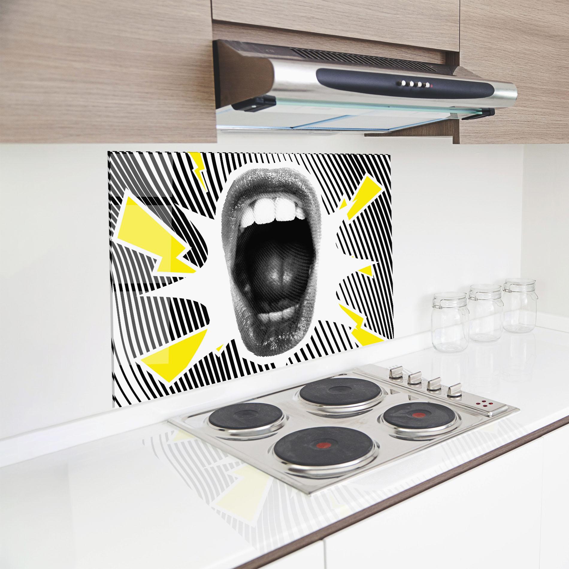 Panou Sticla Bucatarie Lightning Mouth mockup 8
