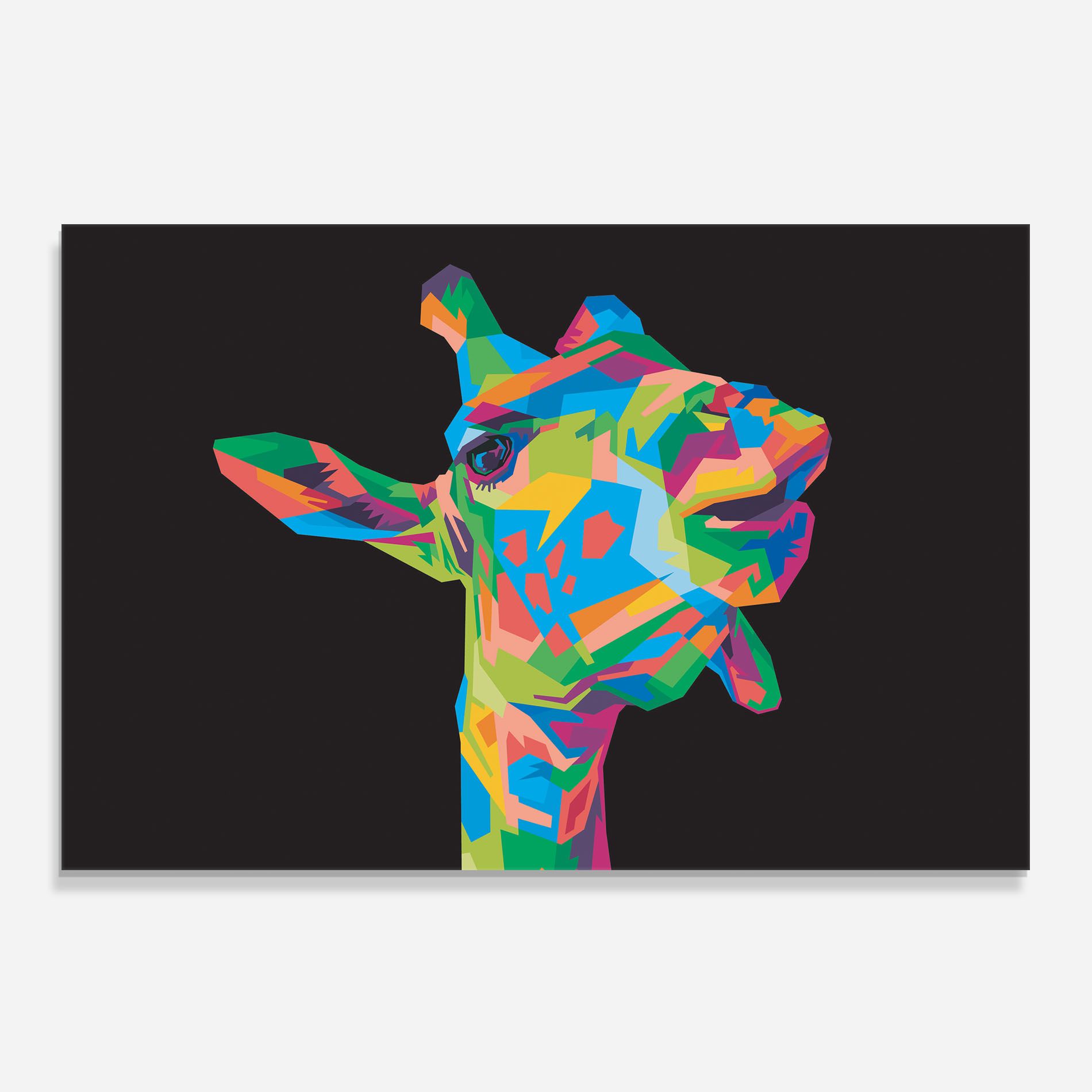 Colorful Art Giraffe mockup 0