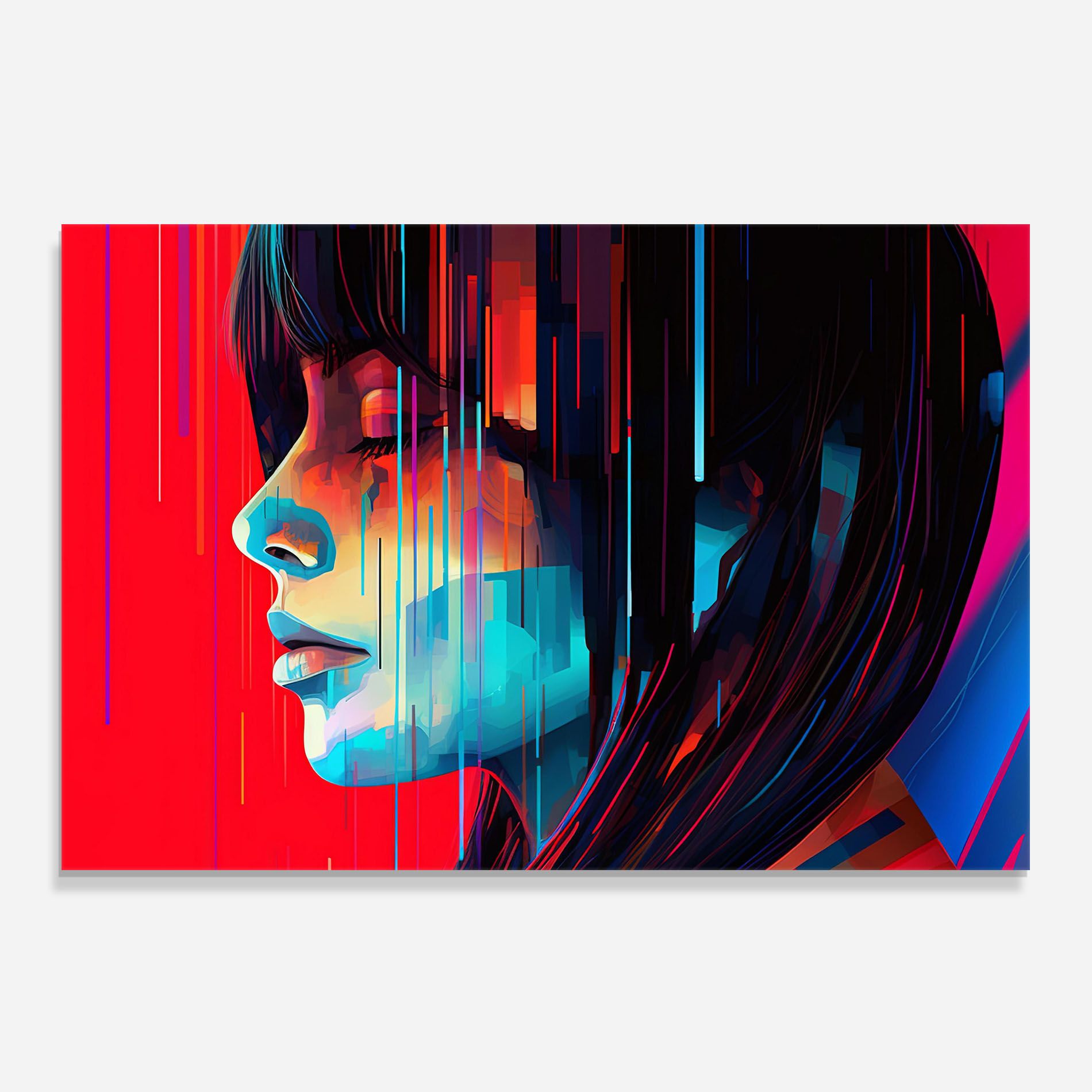 Colorful Glitchy Portrait mockup 0