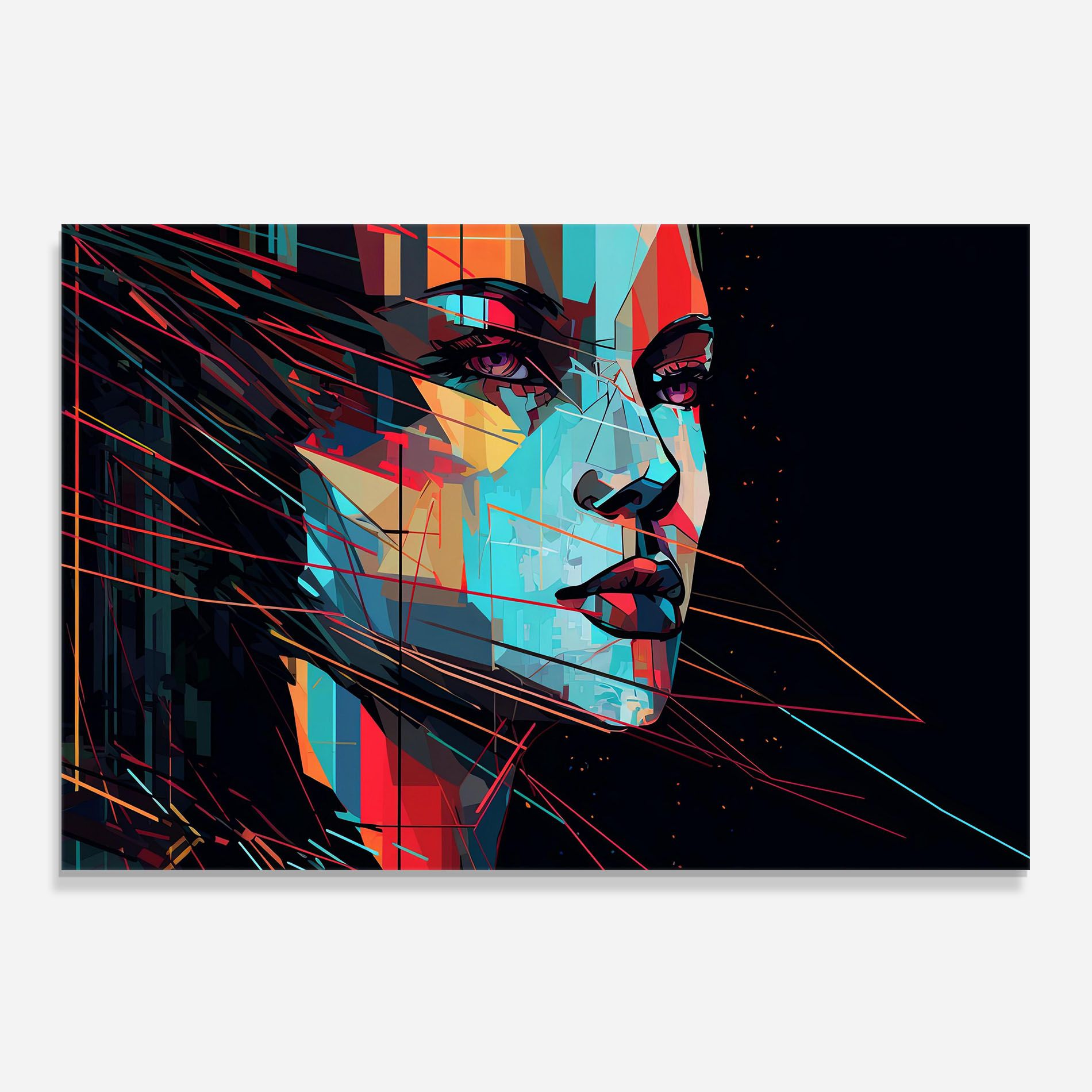 Colorful Glitchy Woman mockup 0