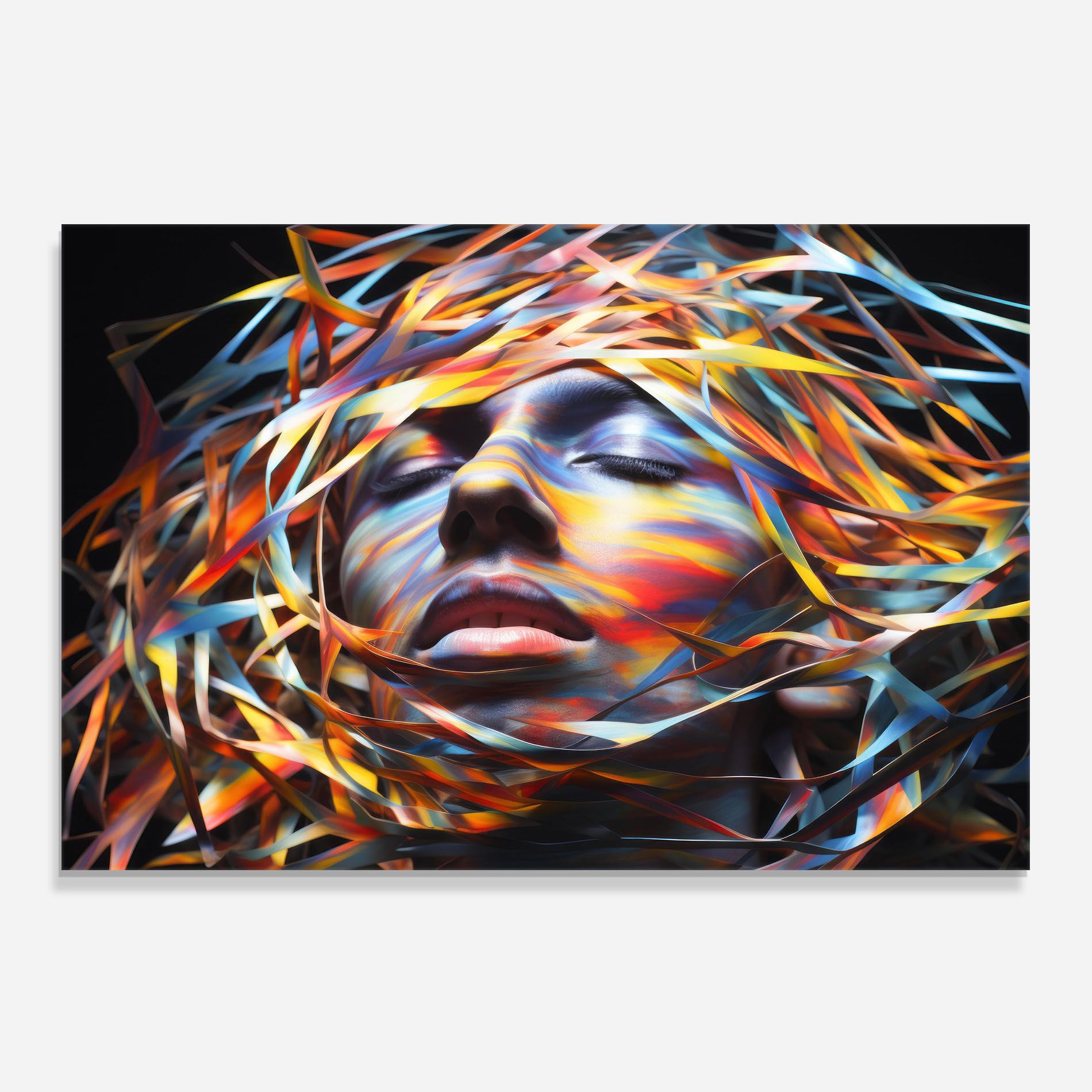 Colorful Ribbons Hair mockup 0