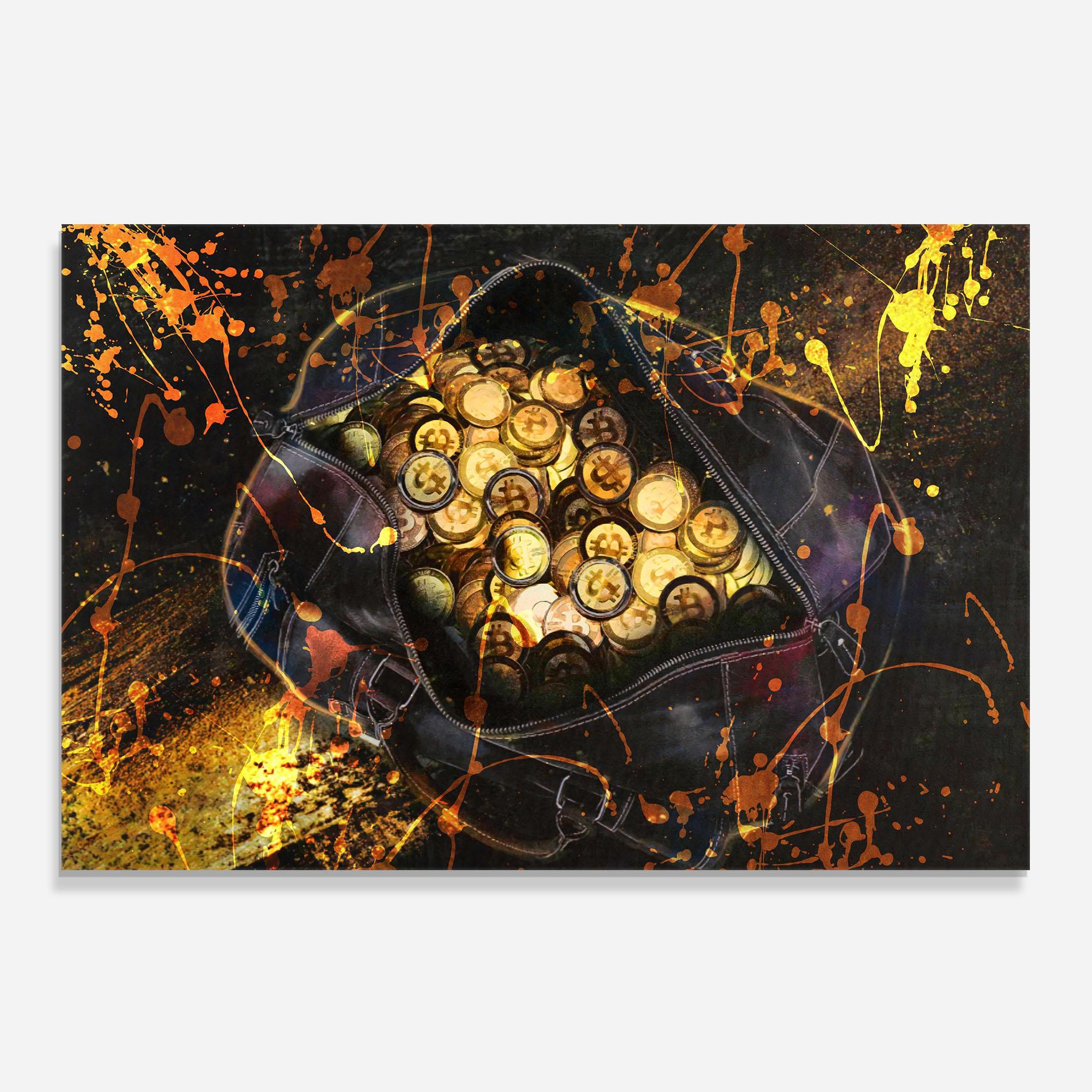 Panou Sticla Bucatarie Crypto Rich mockup 0