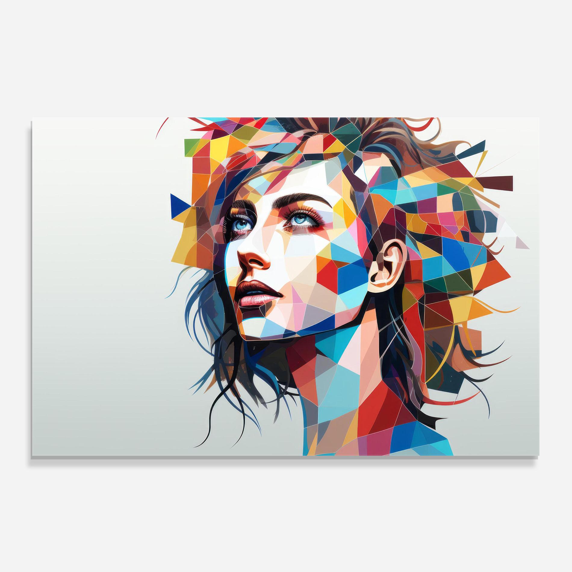 Panou Sticla Bucatarie Geometric Shapes Hair mockup 0