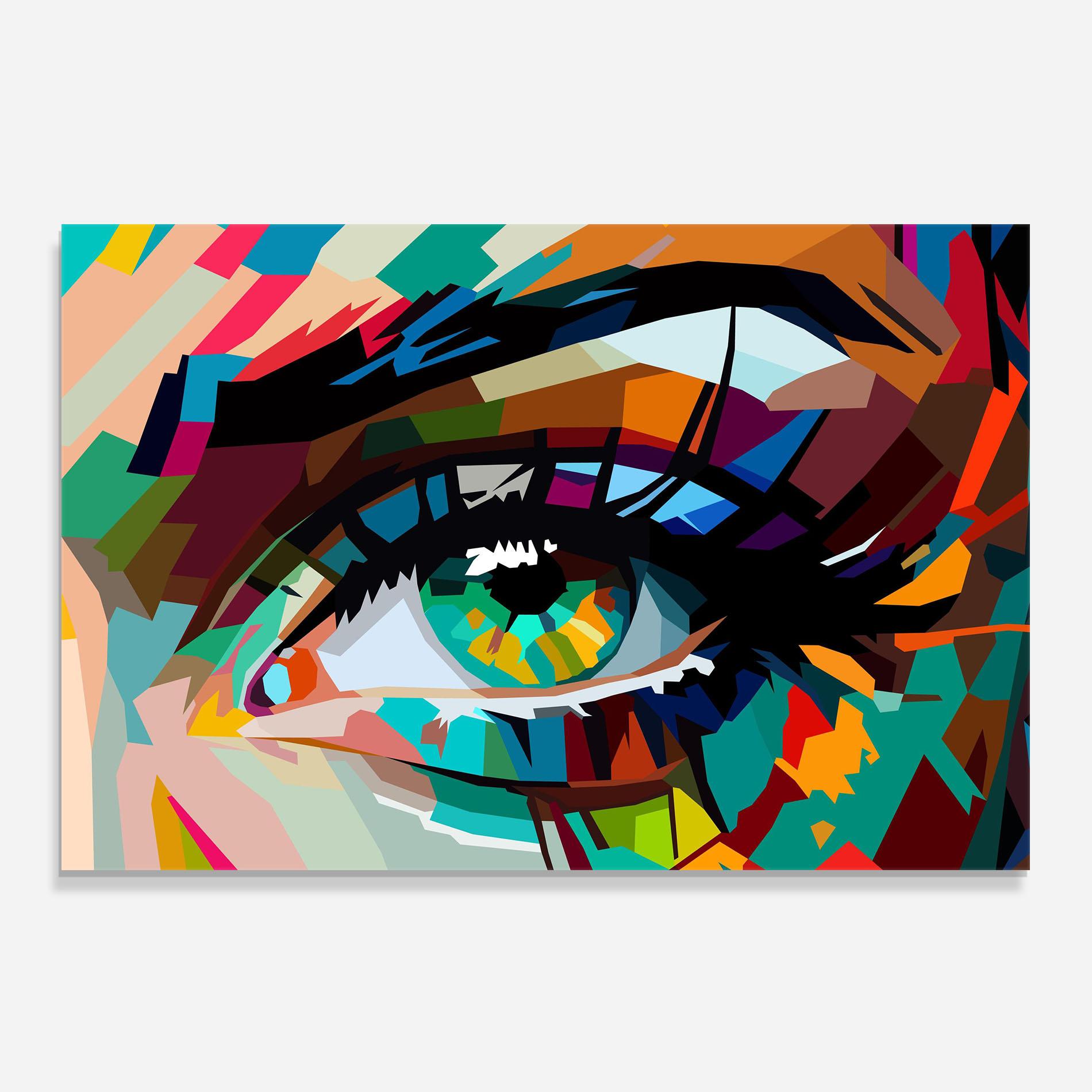 Panou Sticla Bucatarie Green Art Eye mockup 0