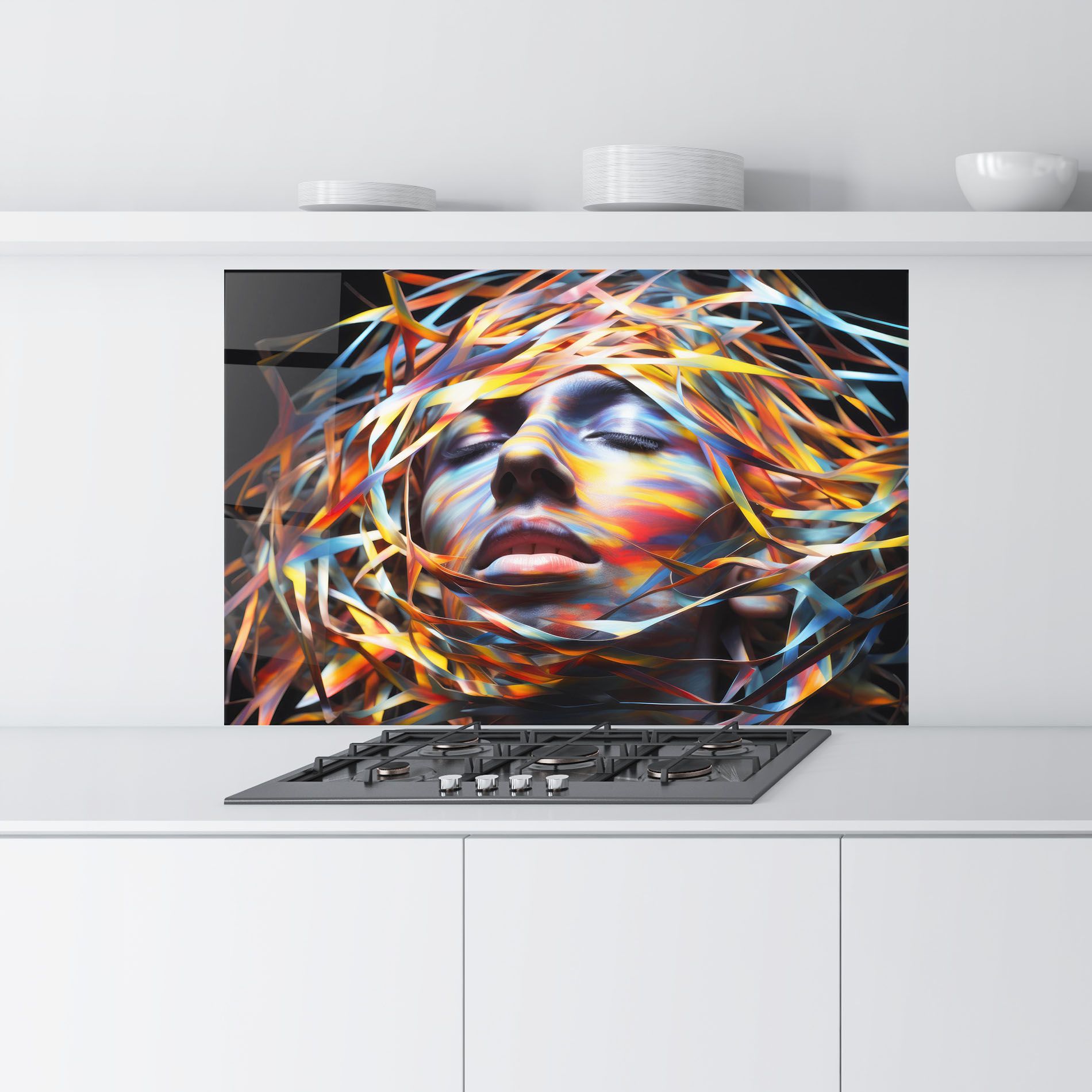 Colorful Ribbons Hair mockup 9