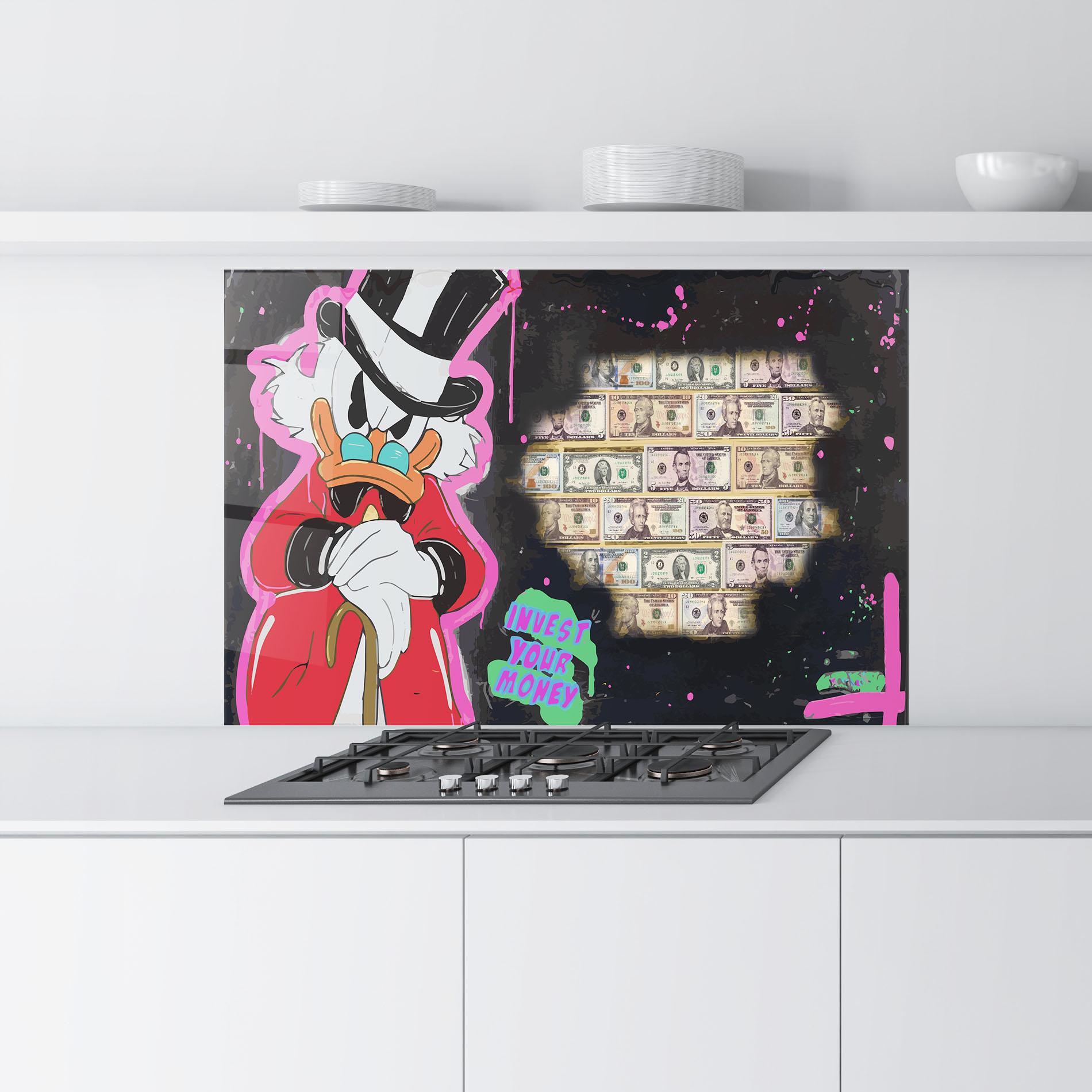 Panou Sticla Bucatarie Money Advice mockup 9