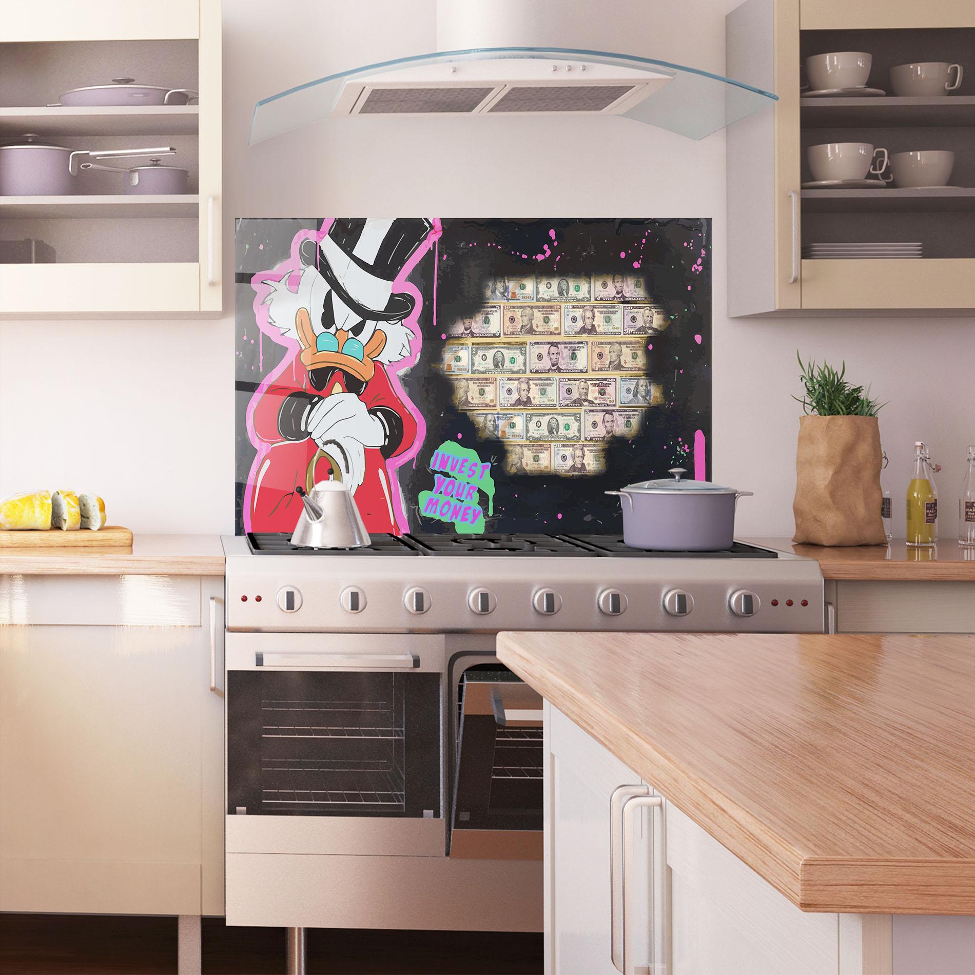 Panou Sticla Bucatarie Money Advice mockup 1