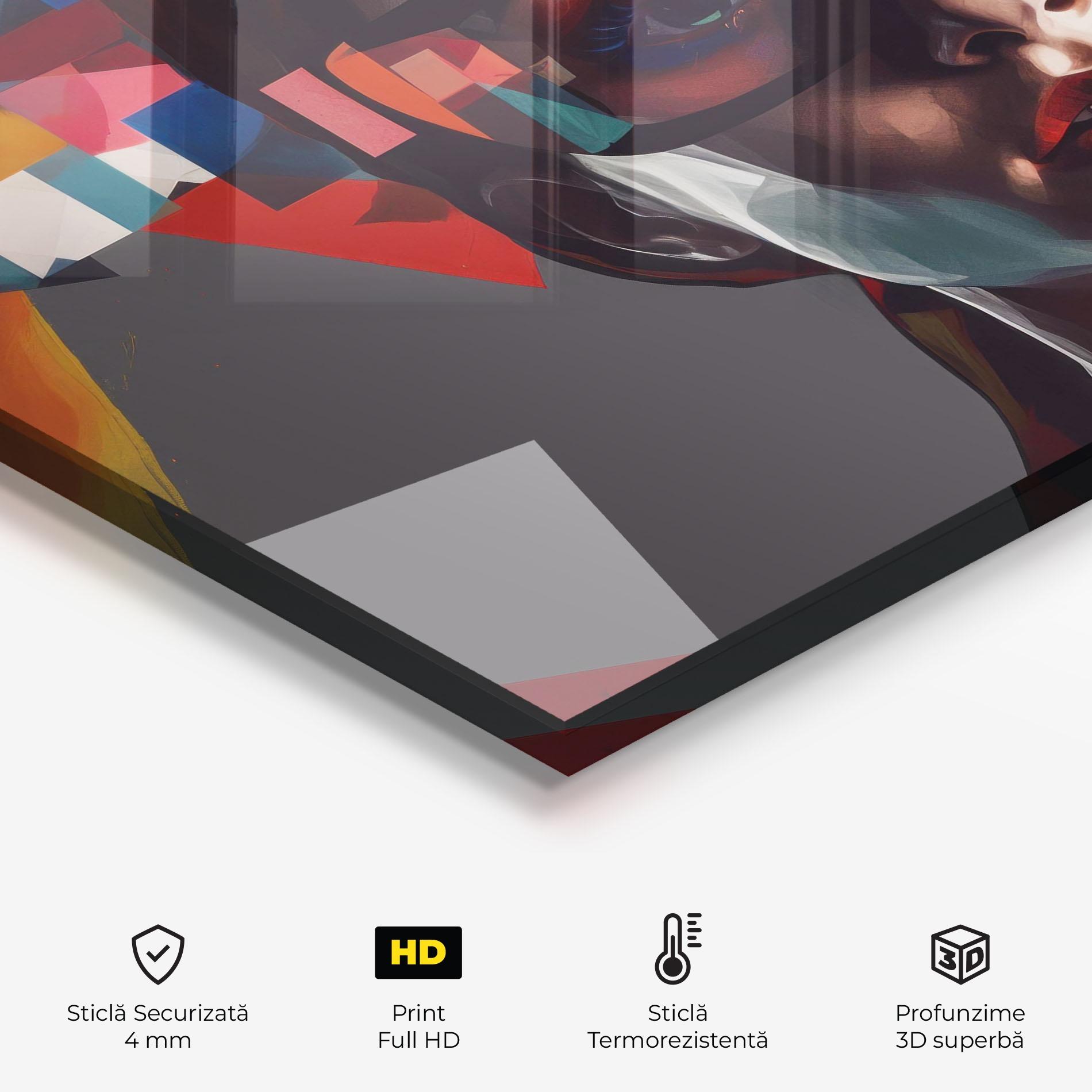 Panou Sticla Bucatarie Big Black Glasses mockup 2