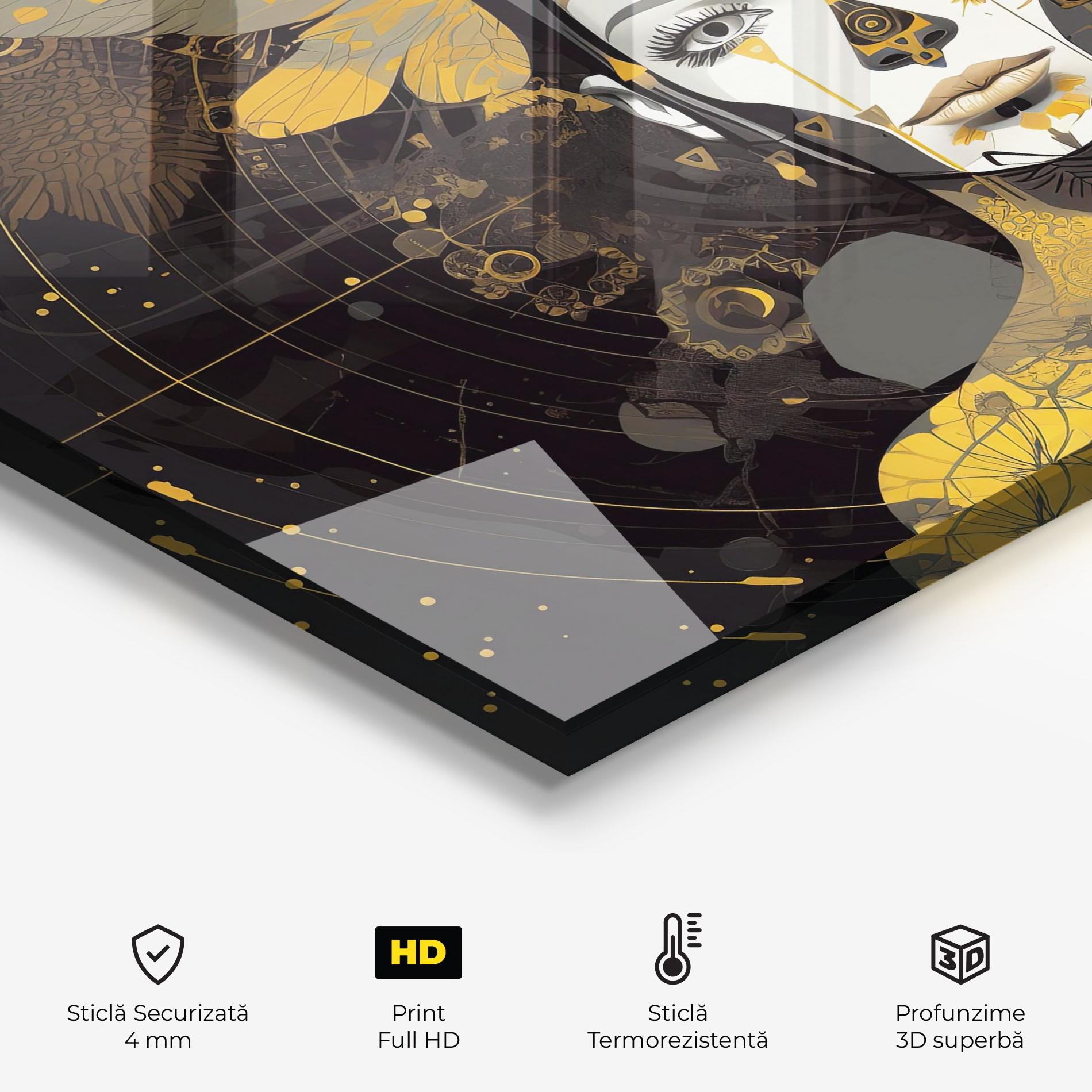 Panou Sticla Bucatarie Colorful Graphical Artwork mockup 2