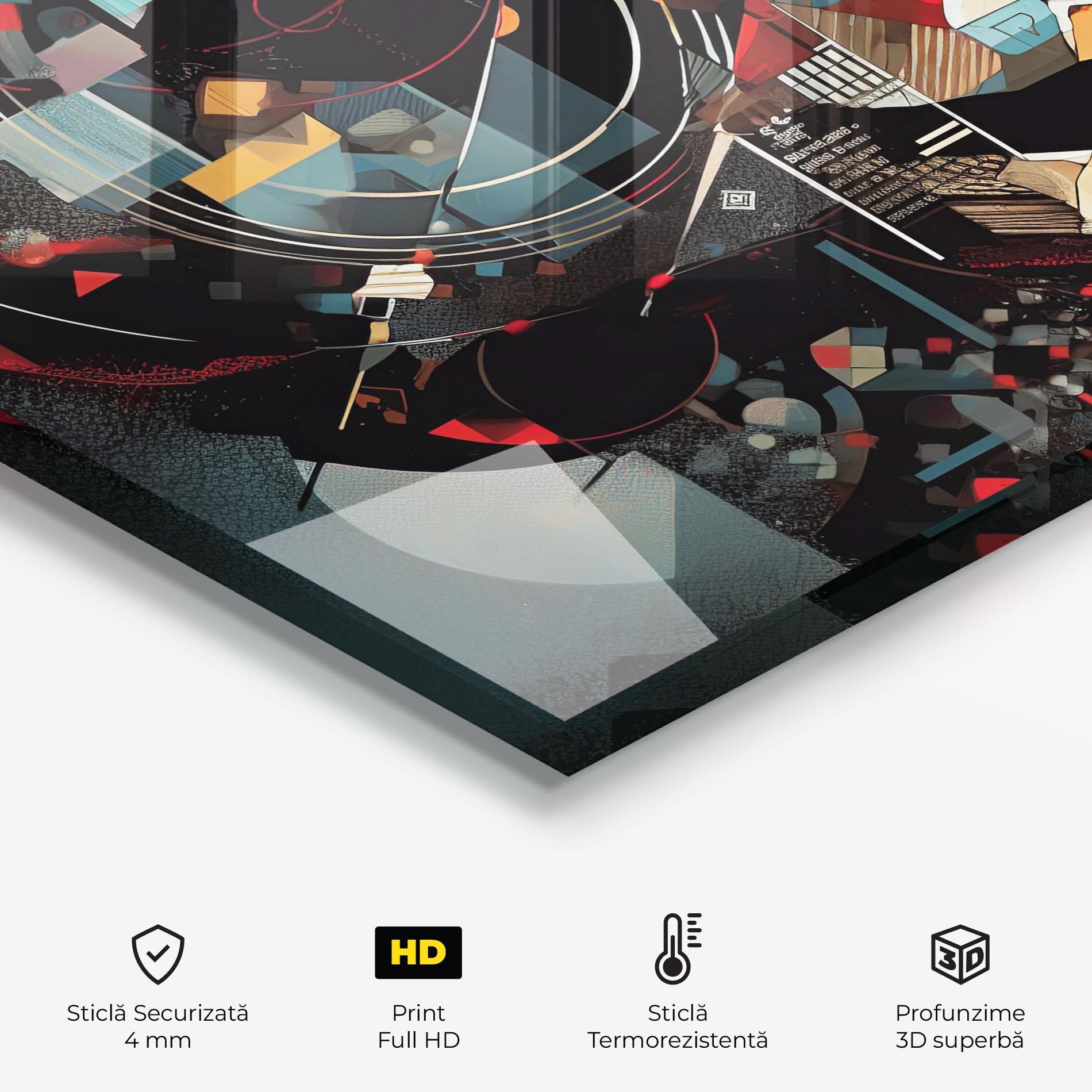 Panou Sticla Bucatarie Graphical Artwork Woman mockup 2