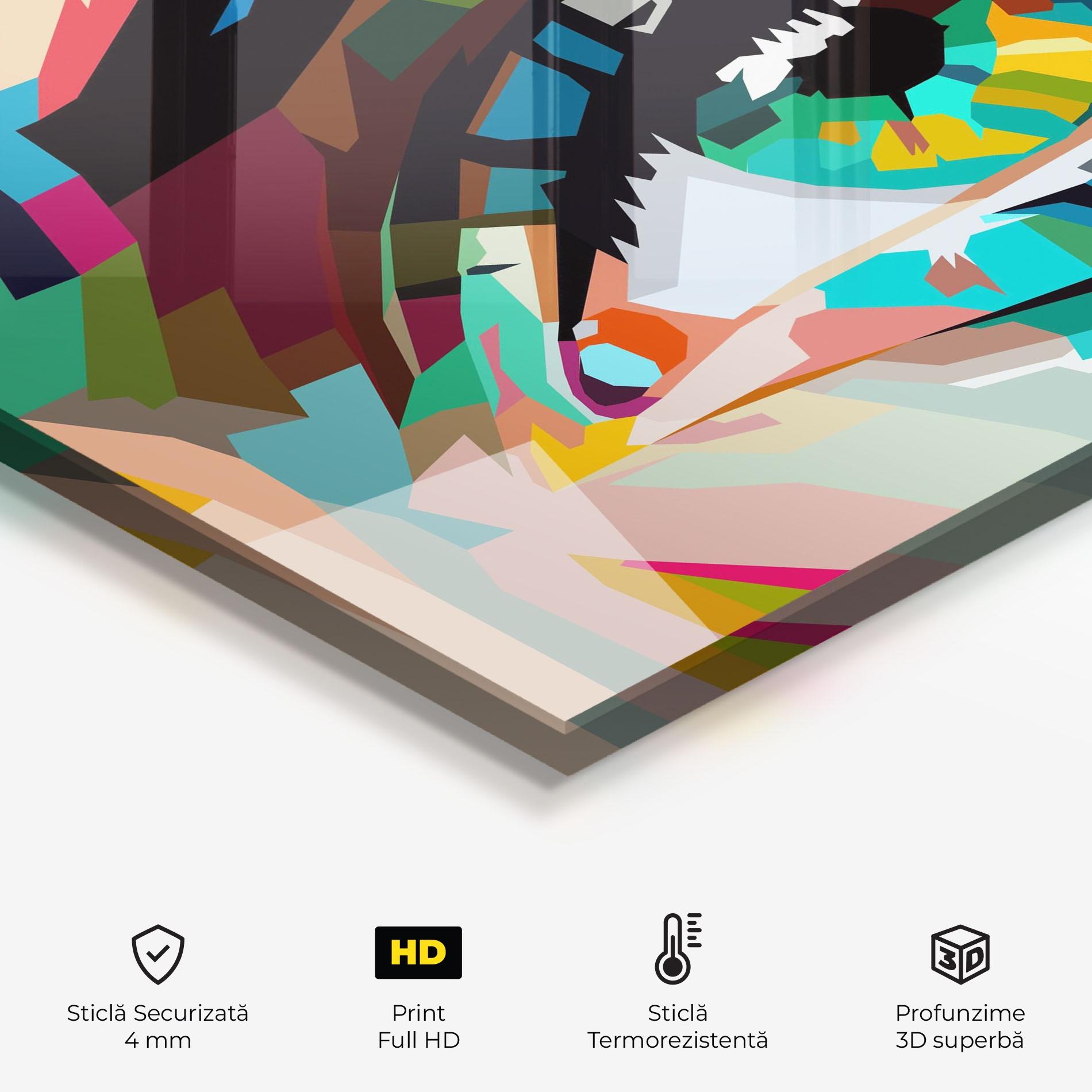 Panou Sticla Bucatarie Green Art Eye mockup 2