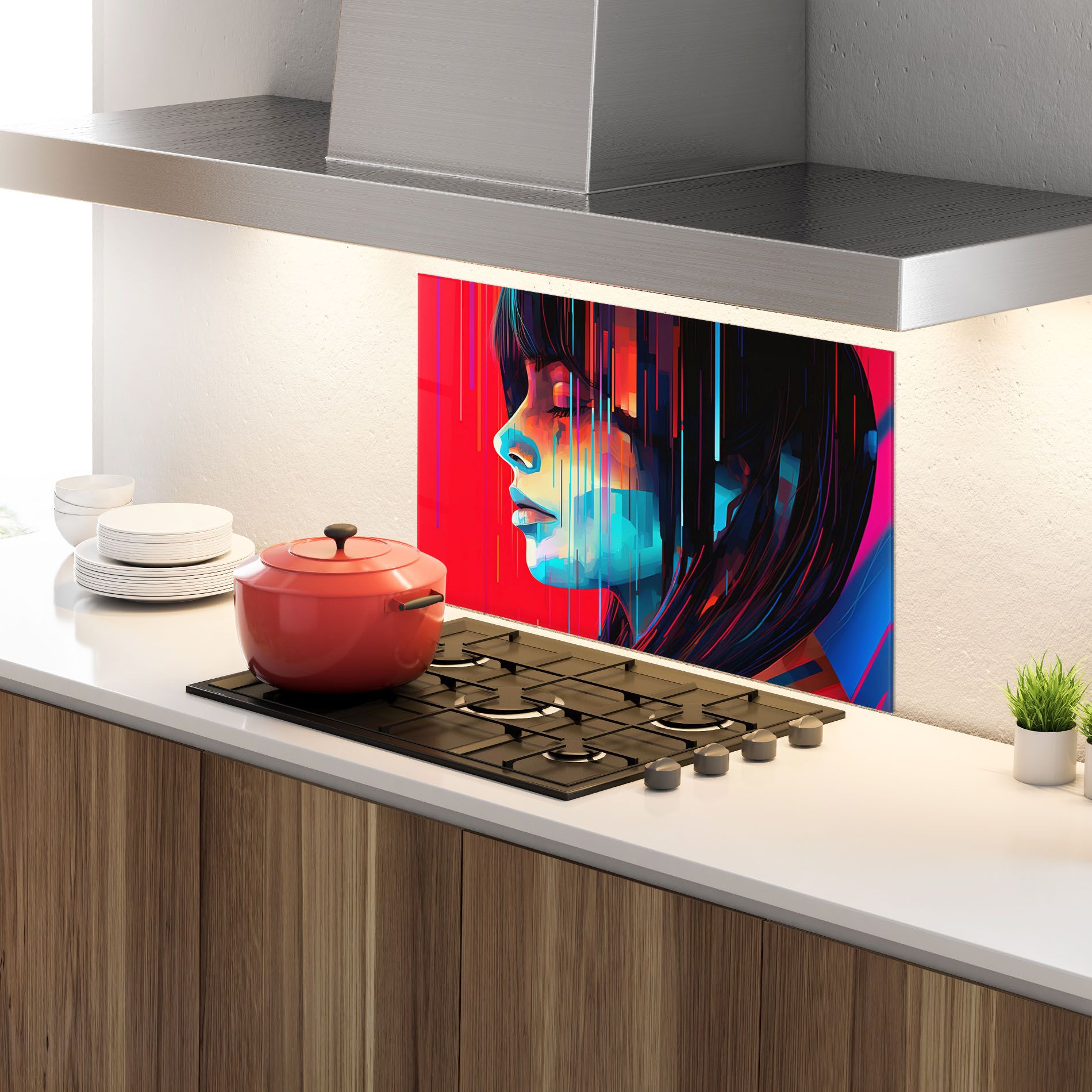 Colorful Glitchy Portrait mockup 4