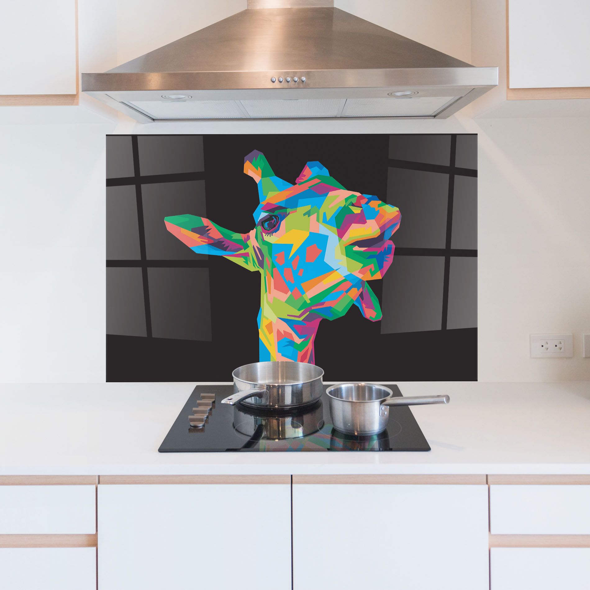 Colorful Art Giraffe mockup 5