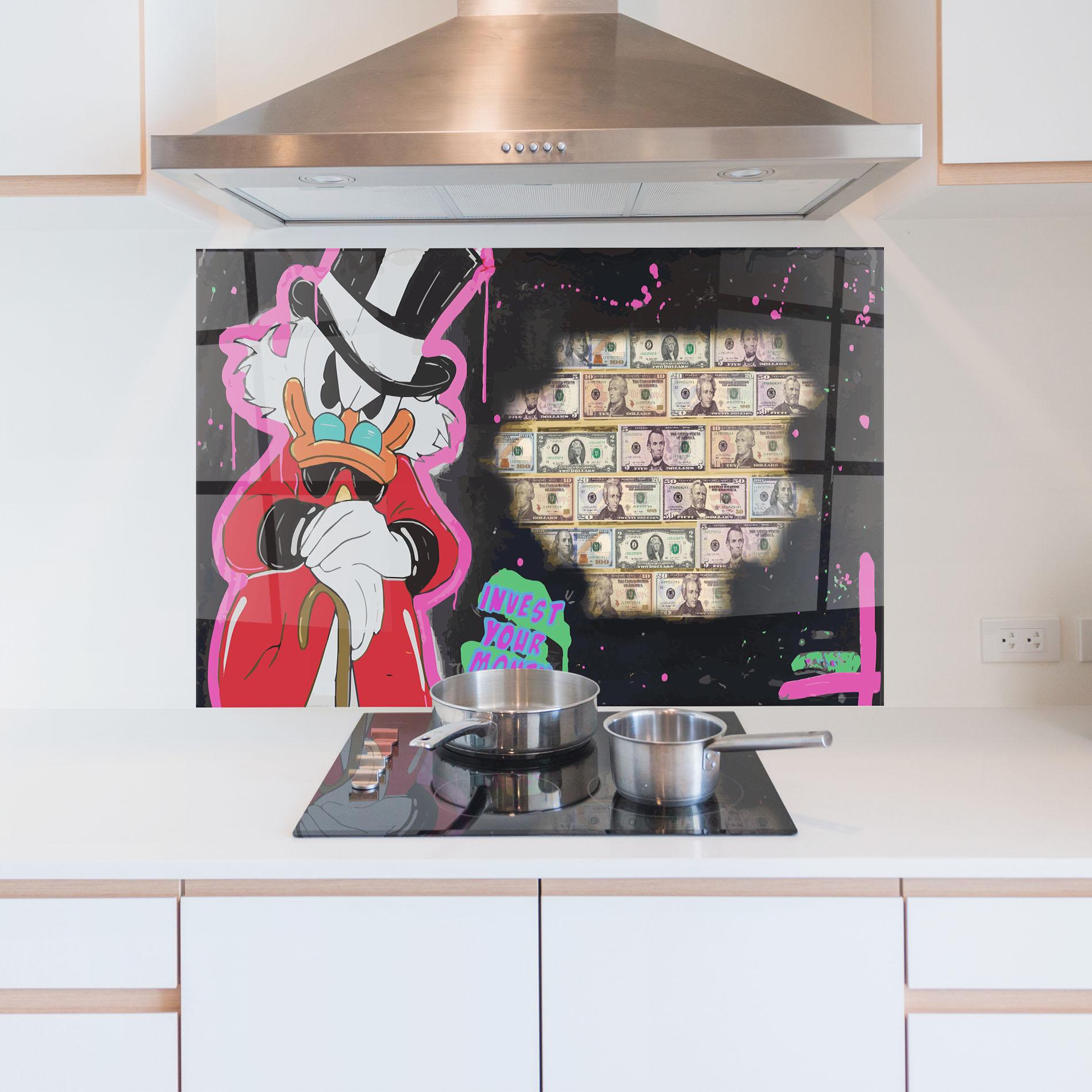 Panou Sticla Bucatarie Money Advice mockup 5