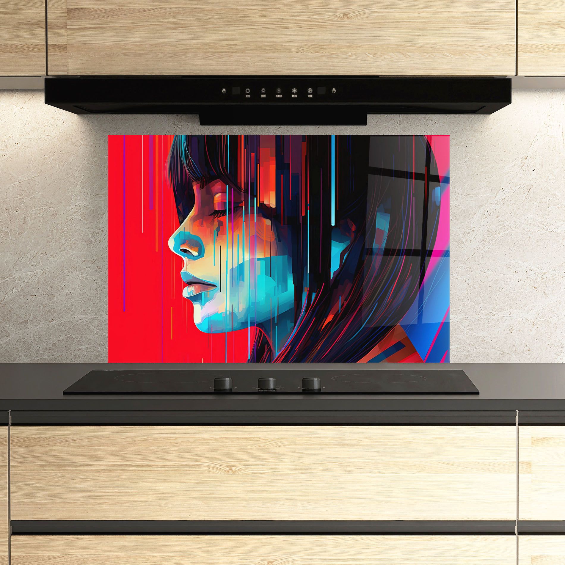 Colorful Glitchy Portrait mockup 3